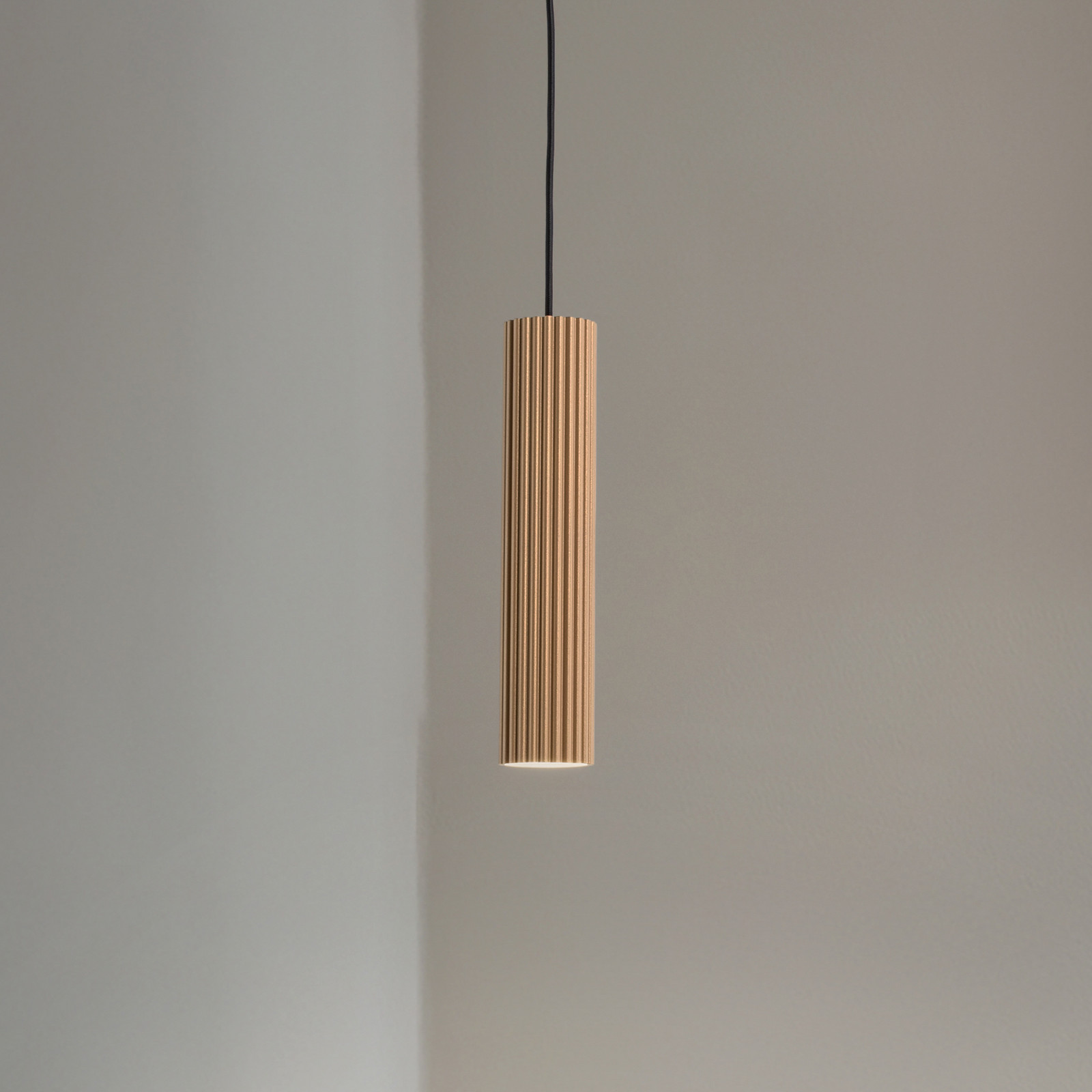 SOLLUX LIGHTING Lampă suspendată Carbon culoare aurie Ø 6 cm aluminiu - Camera de zi / sufragerie - Modern