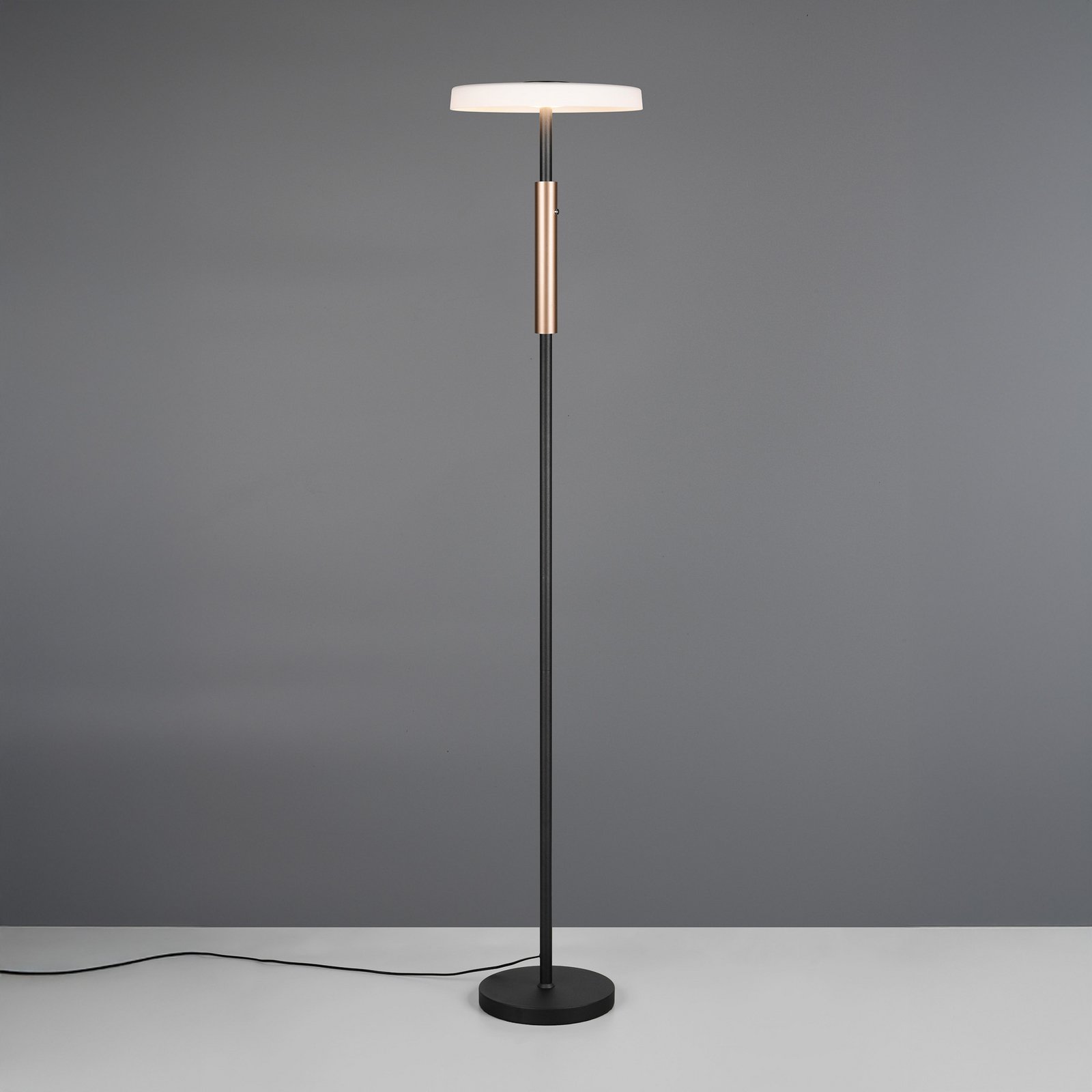 Lampadar LED Celeste alb/maro 160 cm sticlă/metal Touchdim