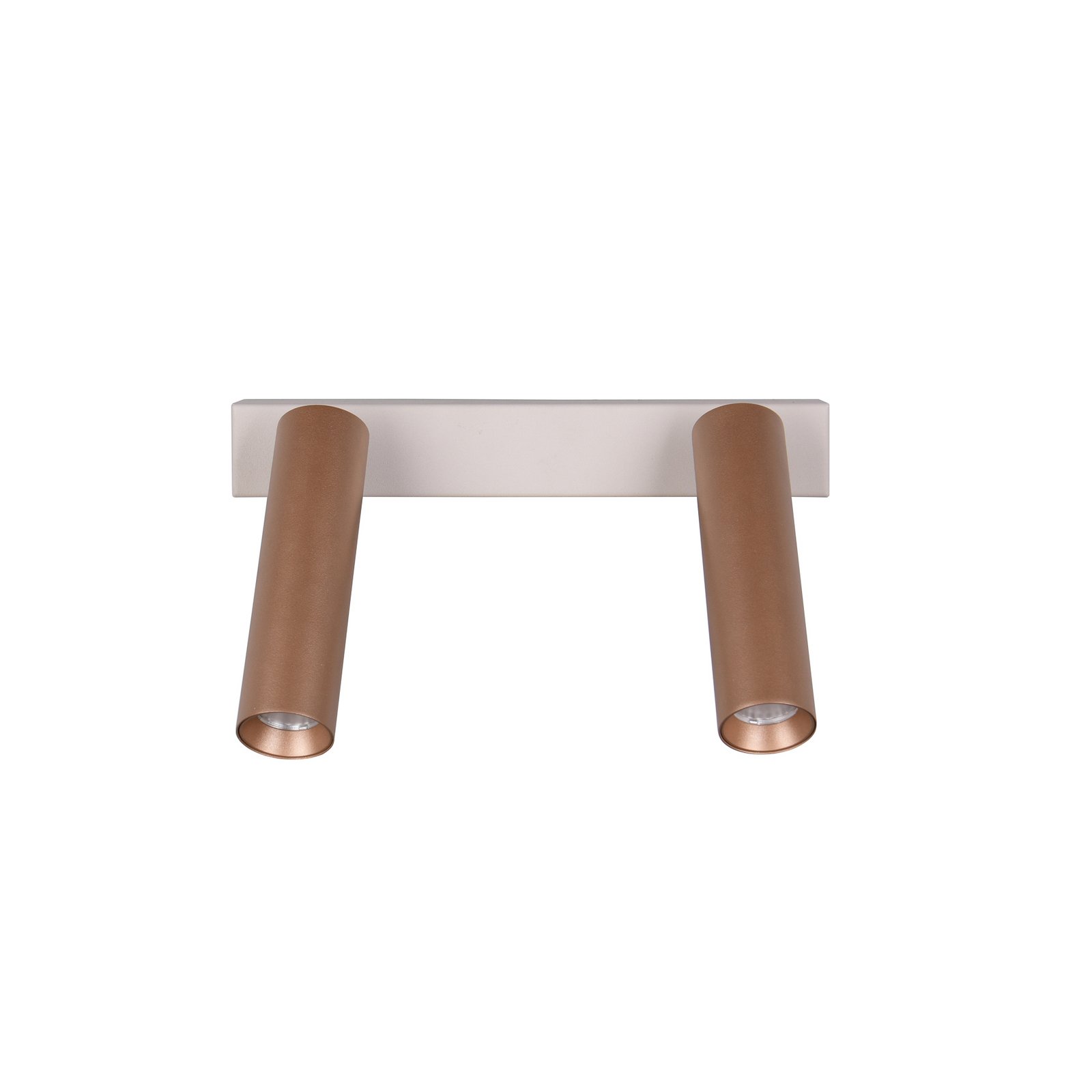 LED stropné bodové svetlá Ambala, dĺžka 26 cm, sivá/hnedá, 2-pl. LED stropné bodové svetlá Ambala, dĺžka 26 cm, sivá/hnedá, 2-pl.