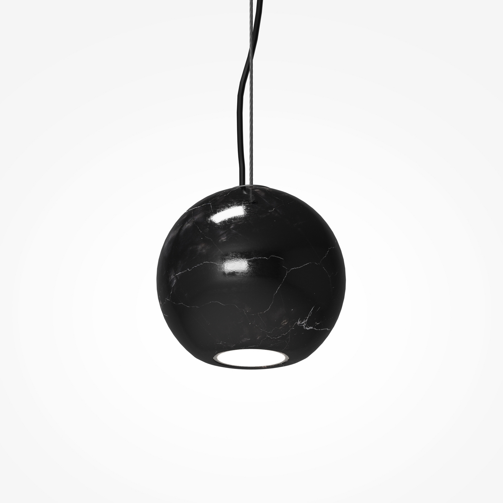 Lampa za vješanje BASIC TEXTURE, crna, Ø 12 cm, mramor, GU10 Lampa za vješanje BASIC TEXTURE, crna, Ø 12 cm, mramor, GU10