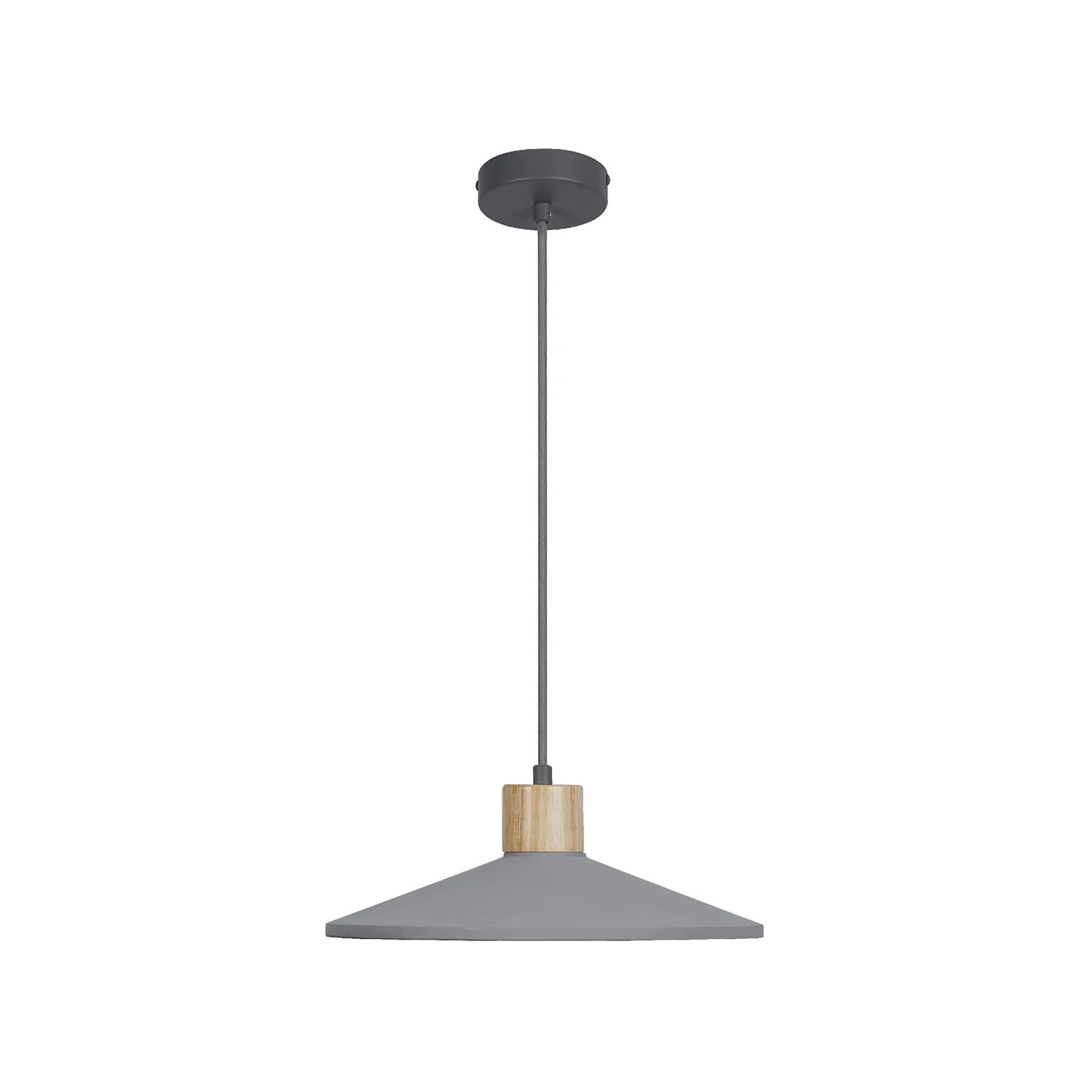OSRAM Hänglampa CONCRETE WOOD, grå, Ø 32 cm, betong, E27