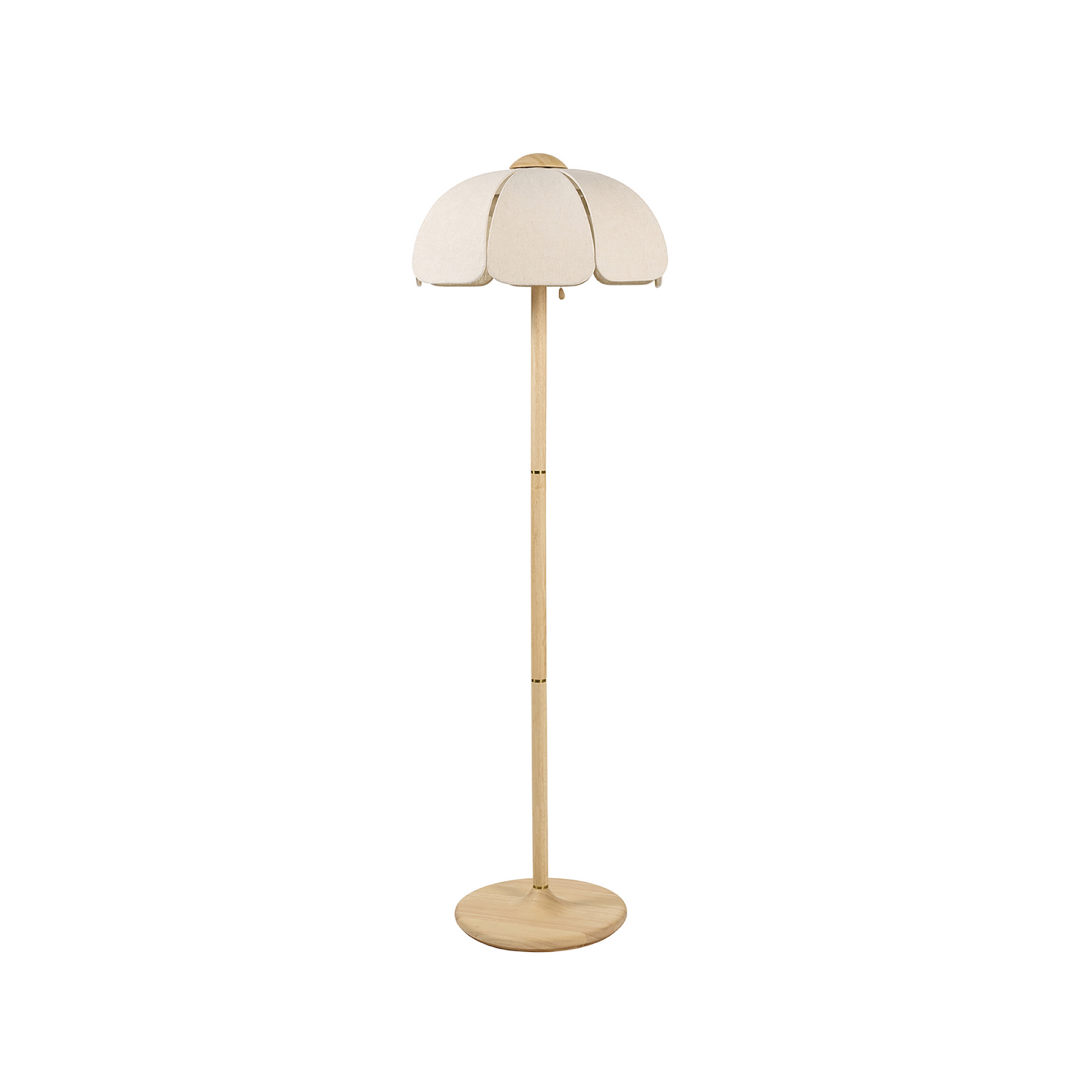 Piantana Coquillage, lino naturale/legno - MARKET SET