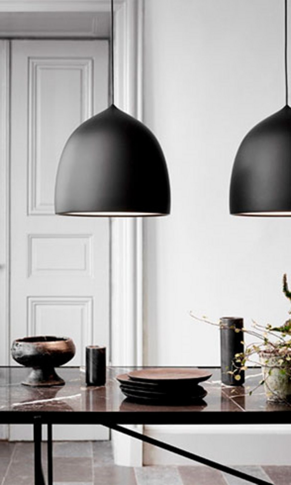 Suspence P2 Závěsná Lampa Matte Black - Fritz Hansen