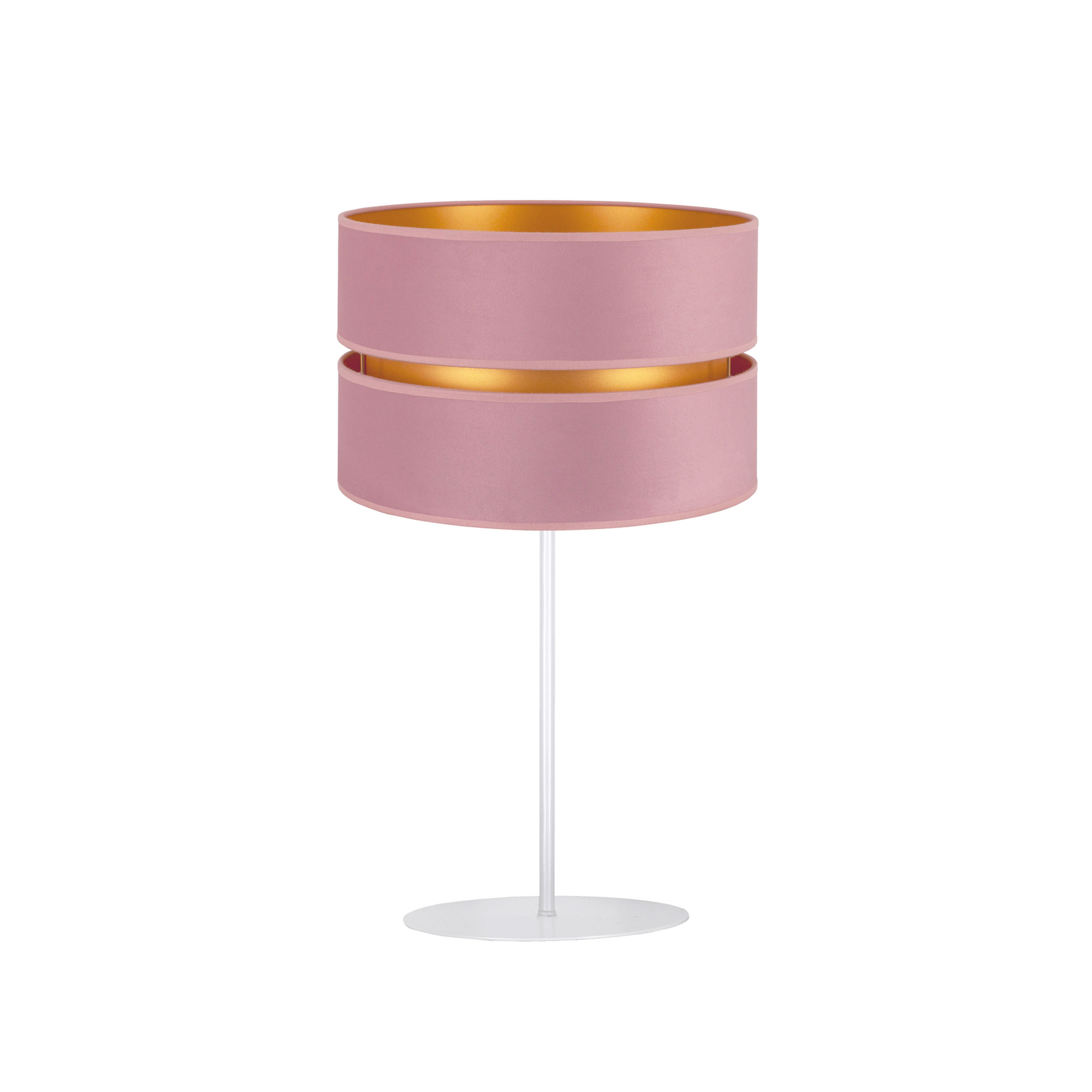 Lámpara mesa Golden Duo alto 50 cm rosa claro/oro