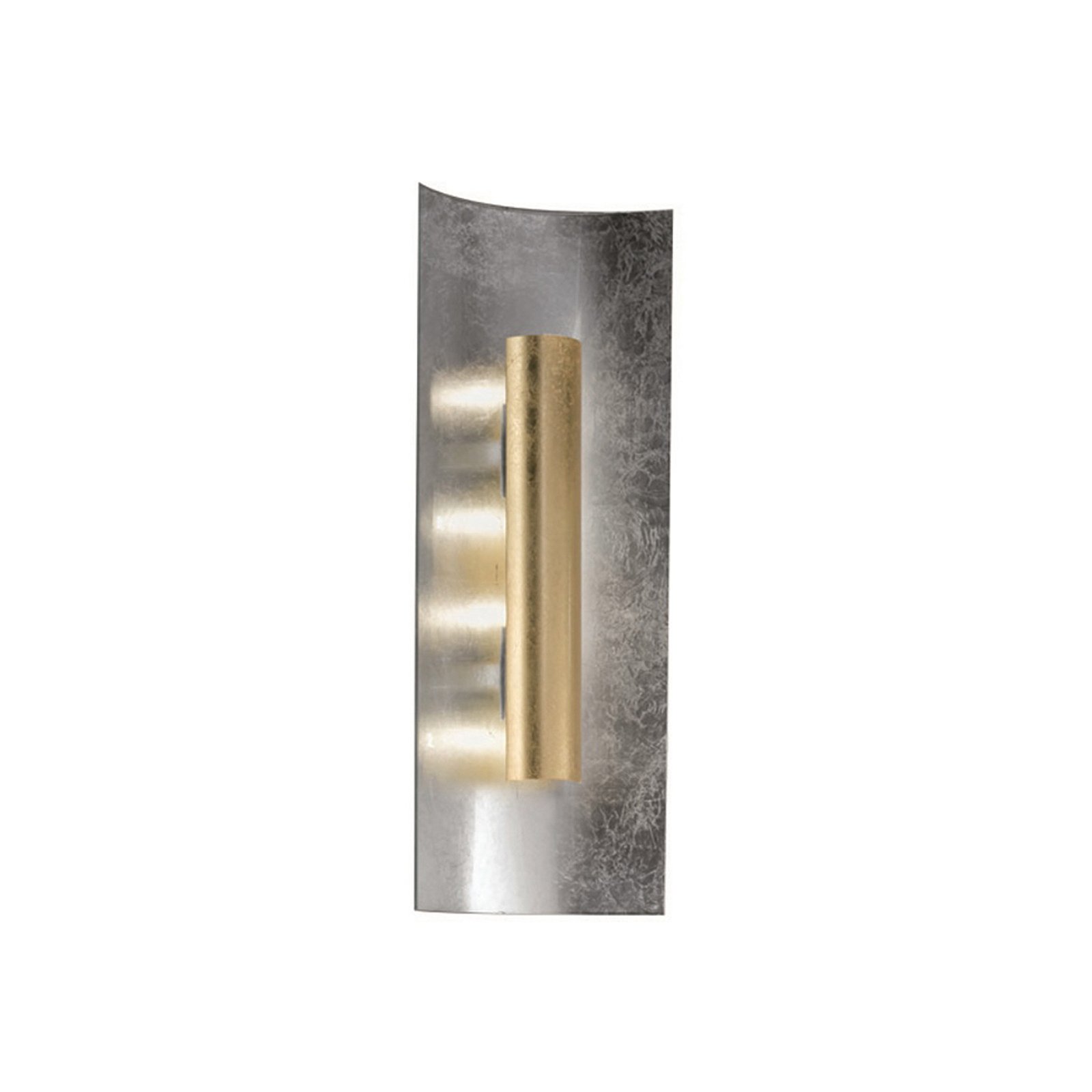 Vägglampa Aura silver Shade gold, höjd 30 cm