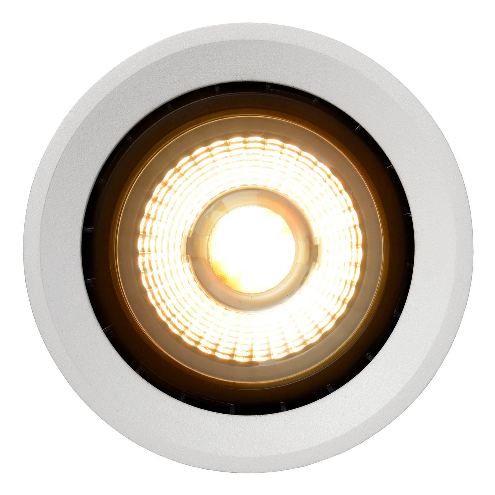 LED downlight Fedler, Ø 12 cm, white, dimmable to warm, aluminium