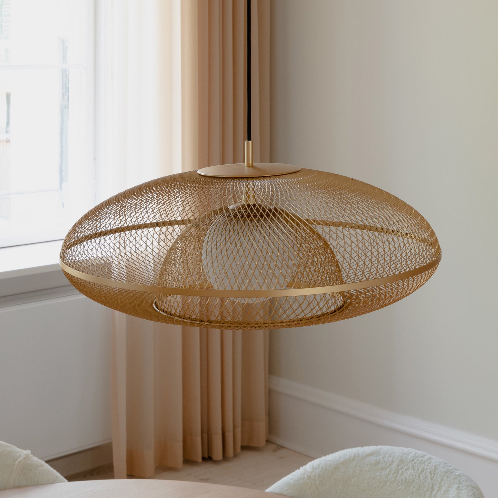 Suspension Faraday Large couleur laiton, Ø 60 cm - UMAGE