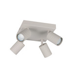 Stropni žaromet Soka, svetlo siva, dolžina 20 cm, kovina, 4-krilni.