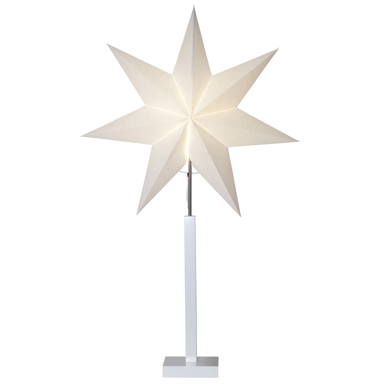 Standing star Karo with wooden base