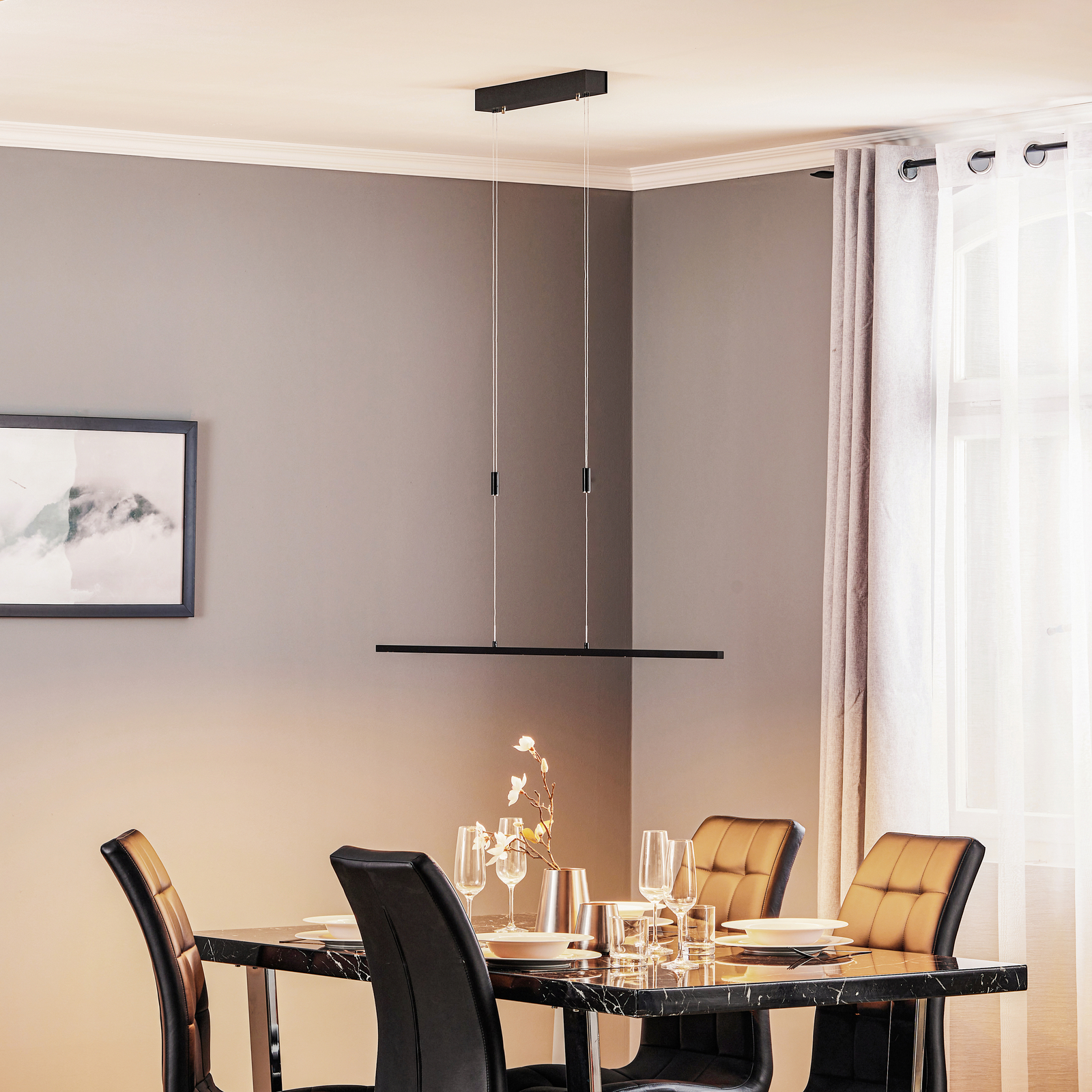 Rothfels Tolu suspension LED, noire, 118 cm