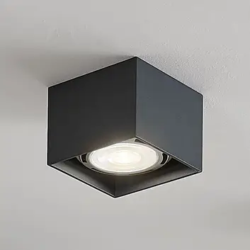 Mabel downlight, round, dark grey | Lights.co.uk