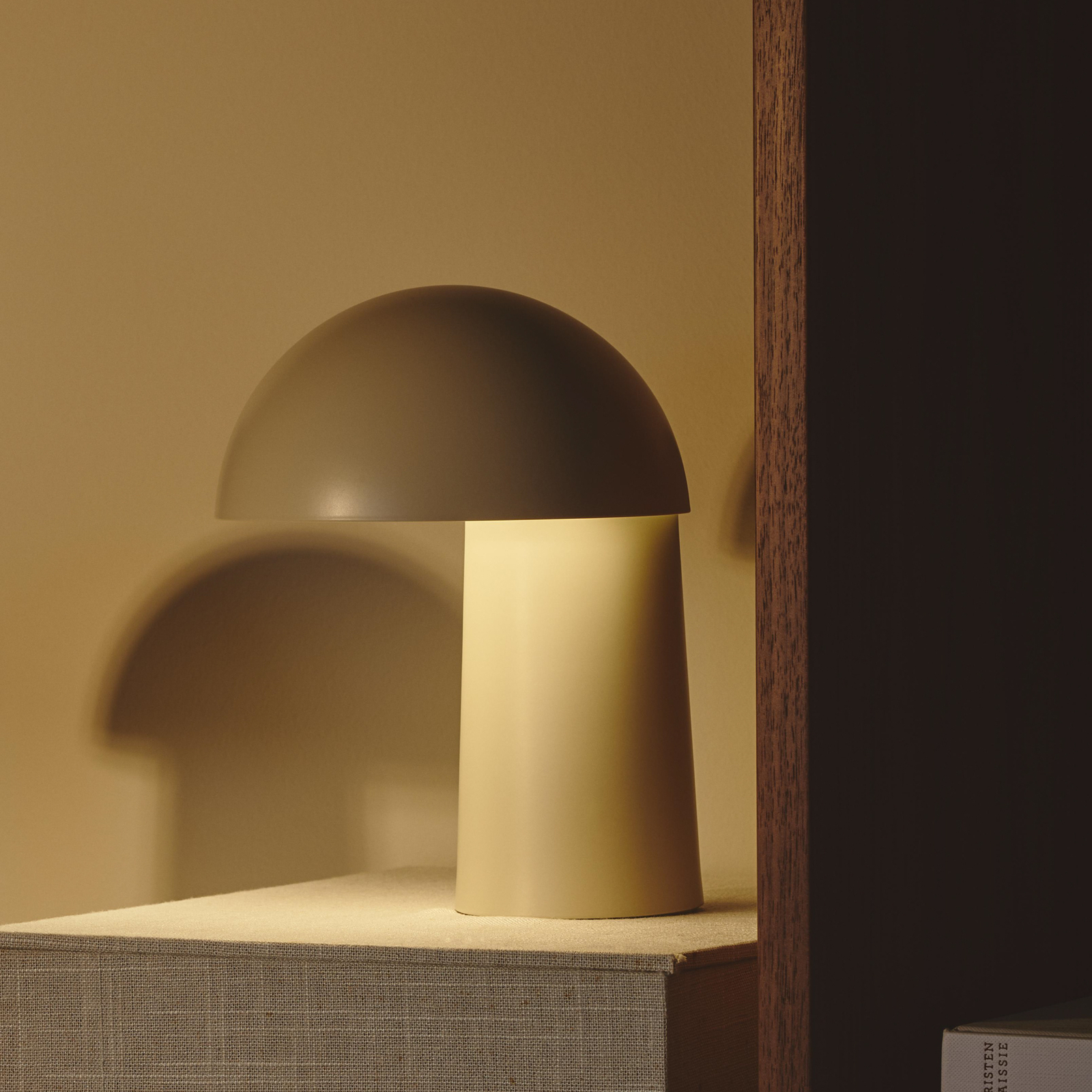 Lampe de table à LED rechargeable Faye Portable, beige, intensité