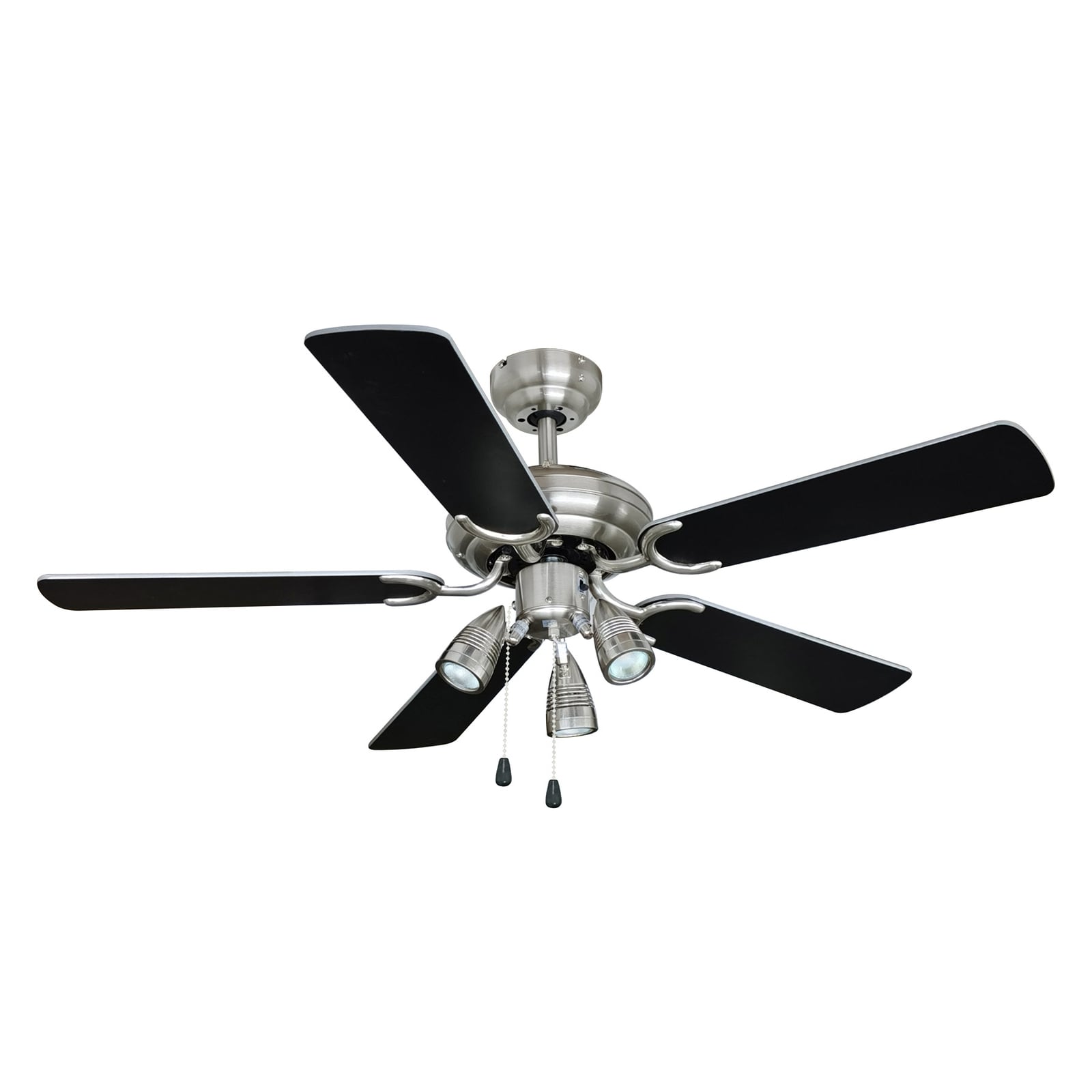 Ventilateur de plafond Anariki avec éclairage, silencieux, argenté - Lindby