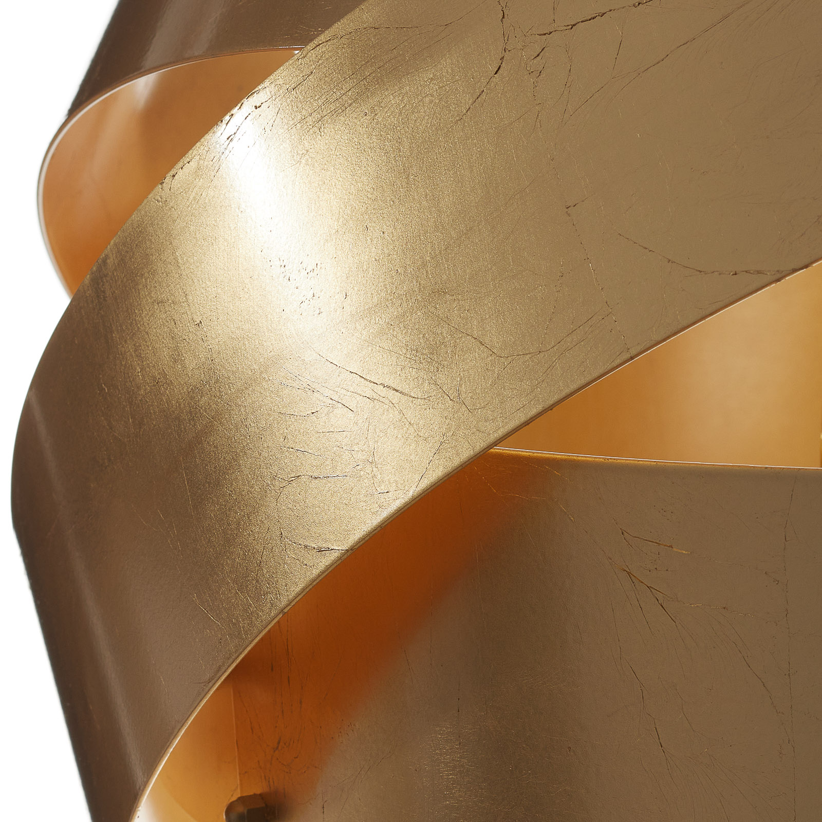 Sospensione Pura oro in foglia, 60cm, 3x E27
