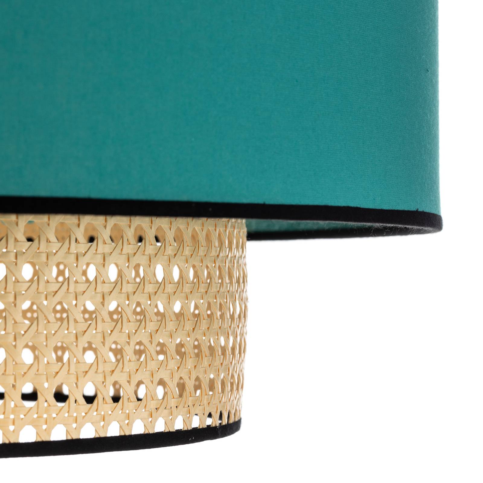 Lampa sufitowa Big Boho, rattan, beżowa/petrol