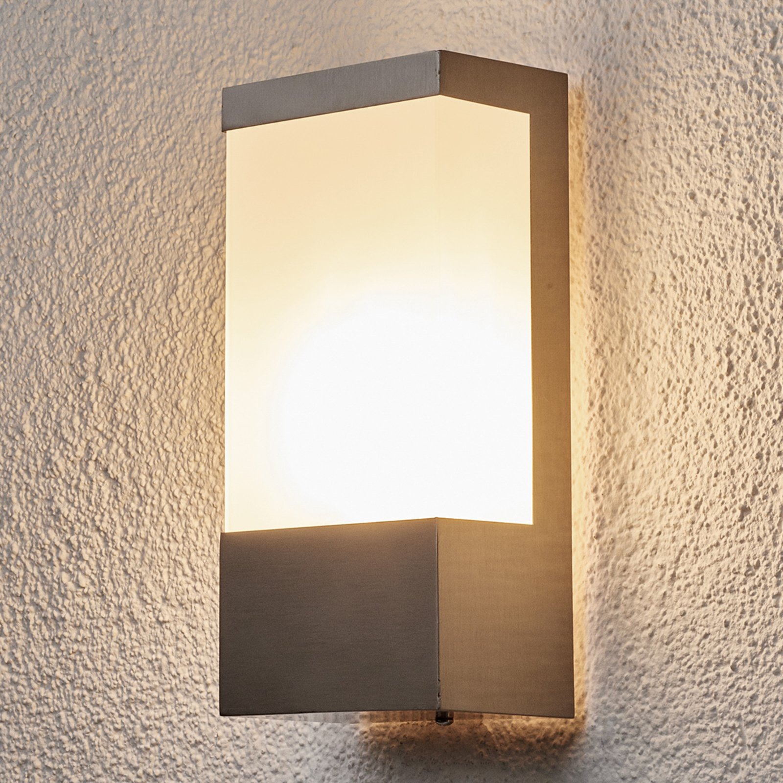 Square stainless steel outdoor wall light Kirana