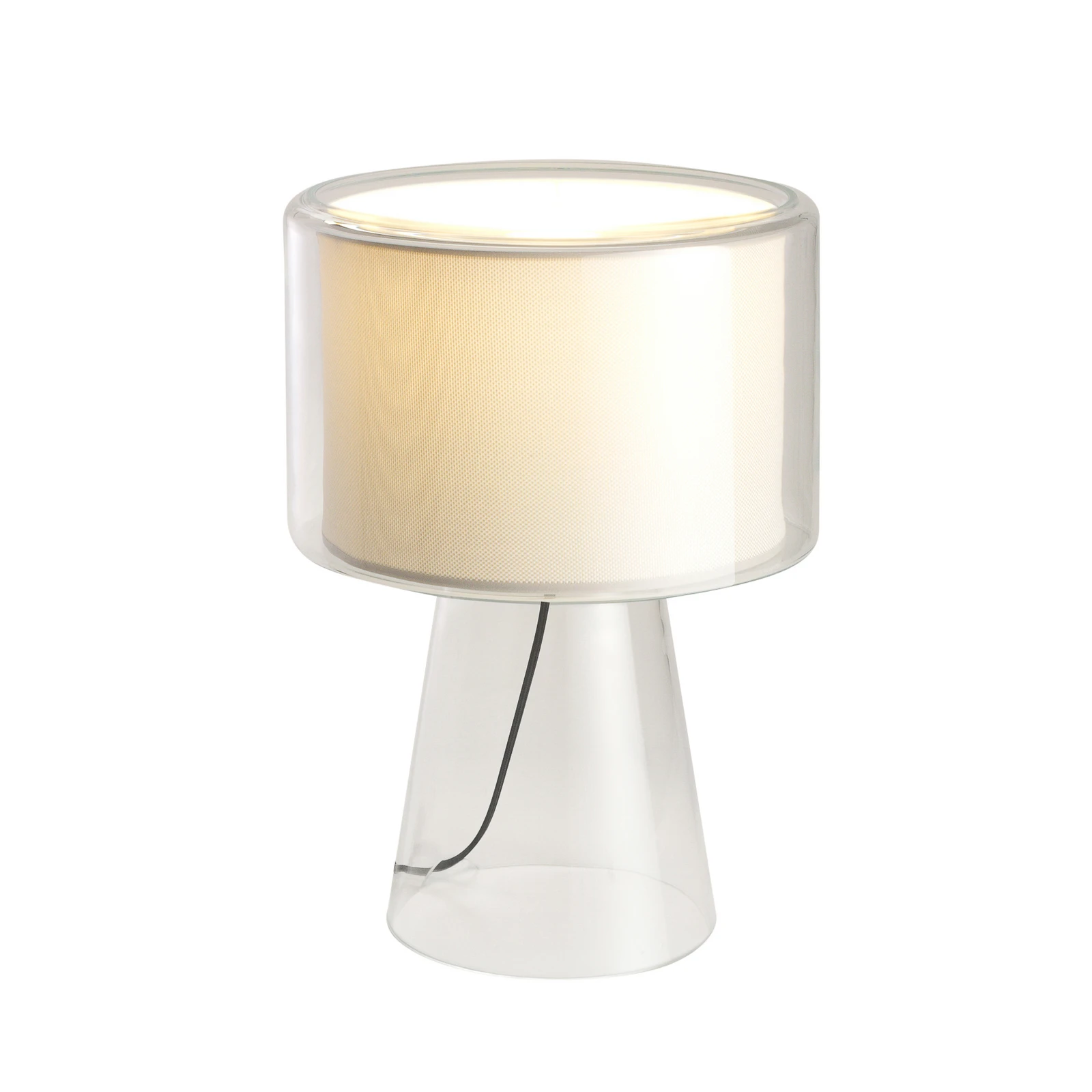 MARSET Stolná lampa Mercer, polyester, Ø 38 cm