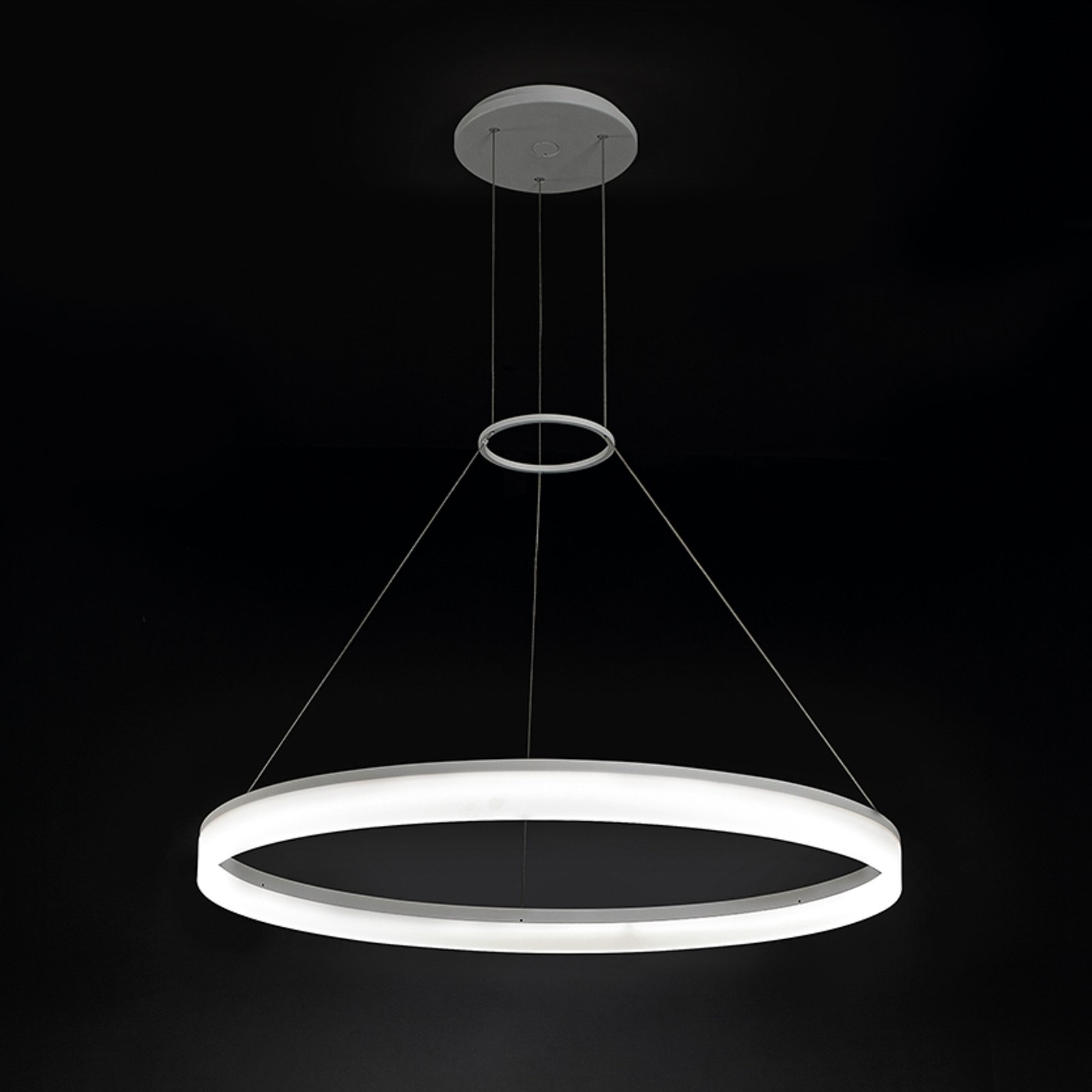 LEDS-C4 Lampă suspendată cu LED CIRC Round, Ø 100 cm, alb, aluminiu