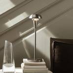 ferm LIVING Stolní lampa Tiny, nikl, výška 42,2 cm, naklápěcí