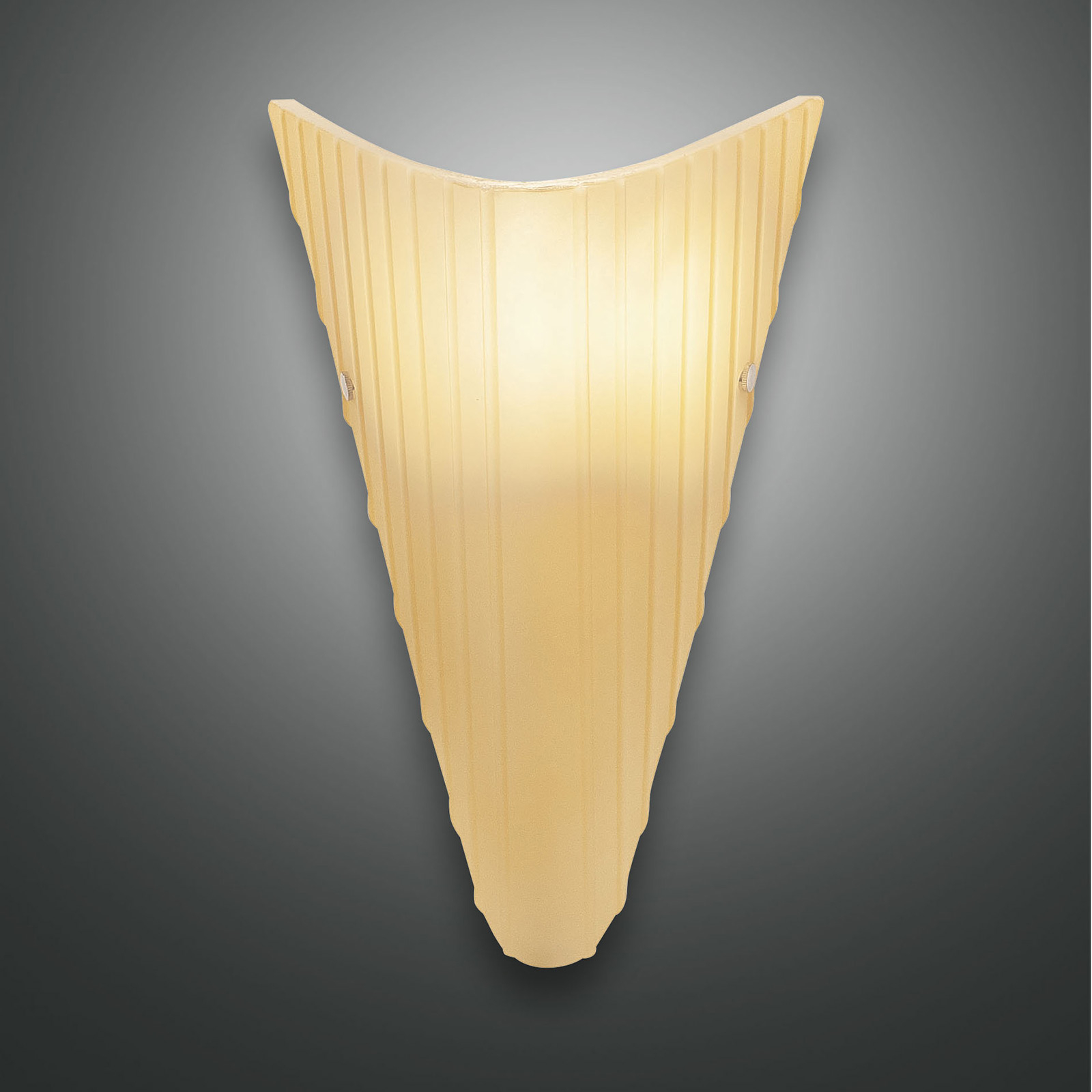 Fabas Luce Fly wall light with a glass lampshade, amber, for Hallway, metal, pressed glass, E27, 60 W, energy efficiency: A++, W: 19 cm, H: 30 cm