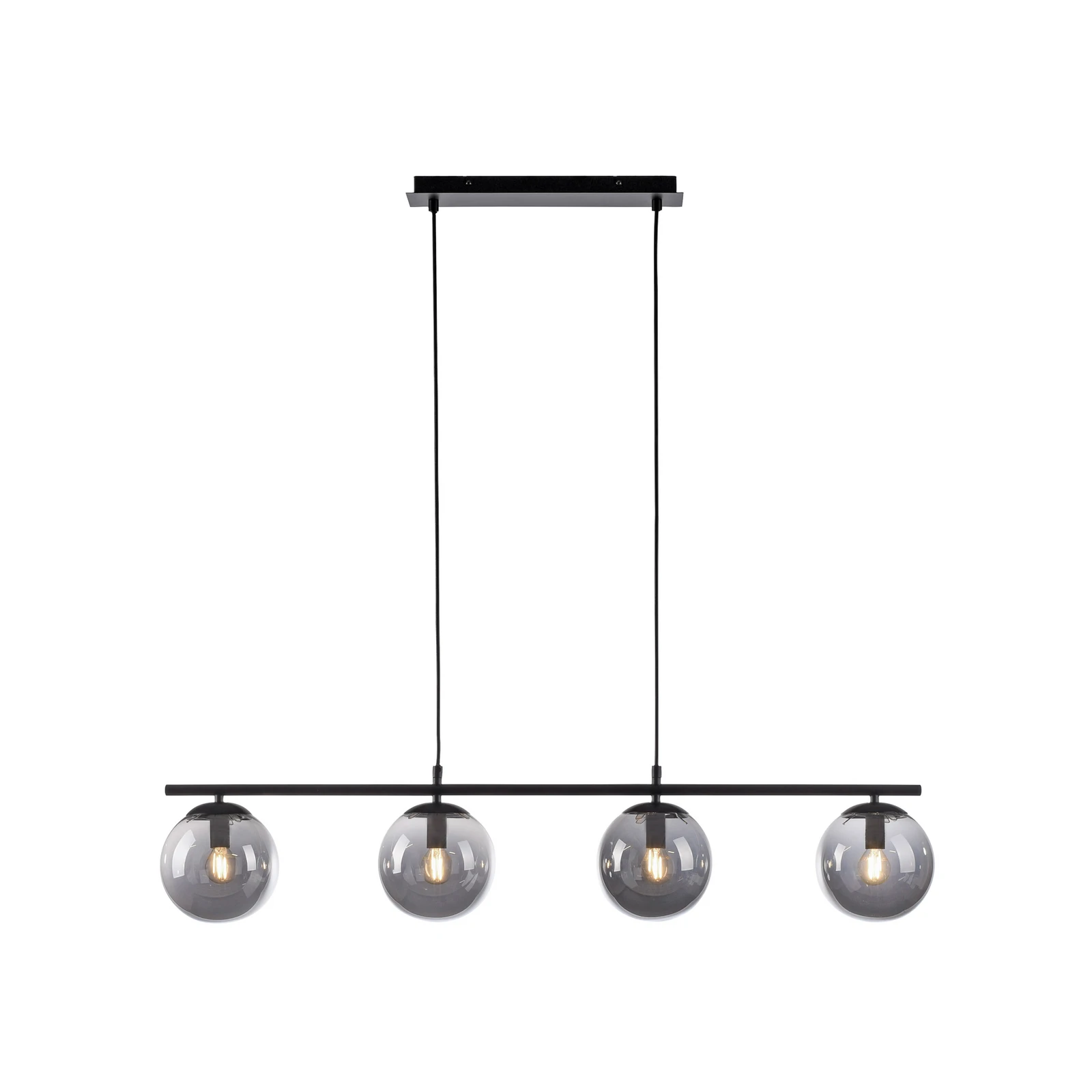 Hanglamp Big Widow, glazen bollen, 4-lamps