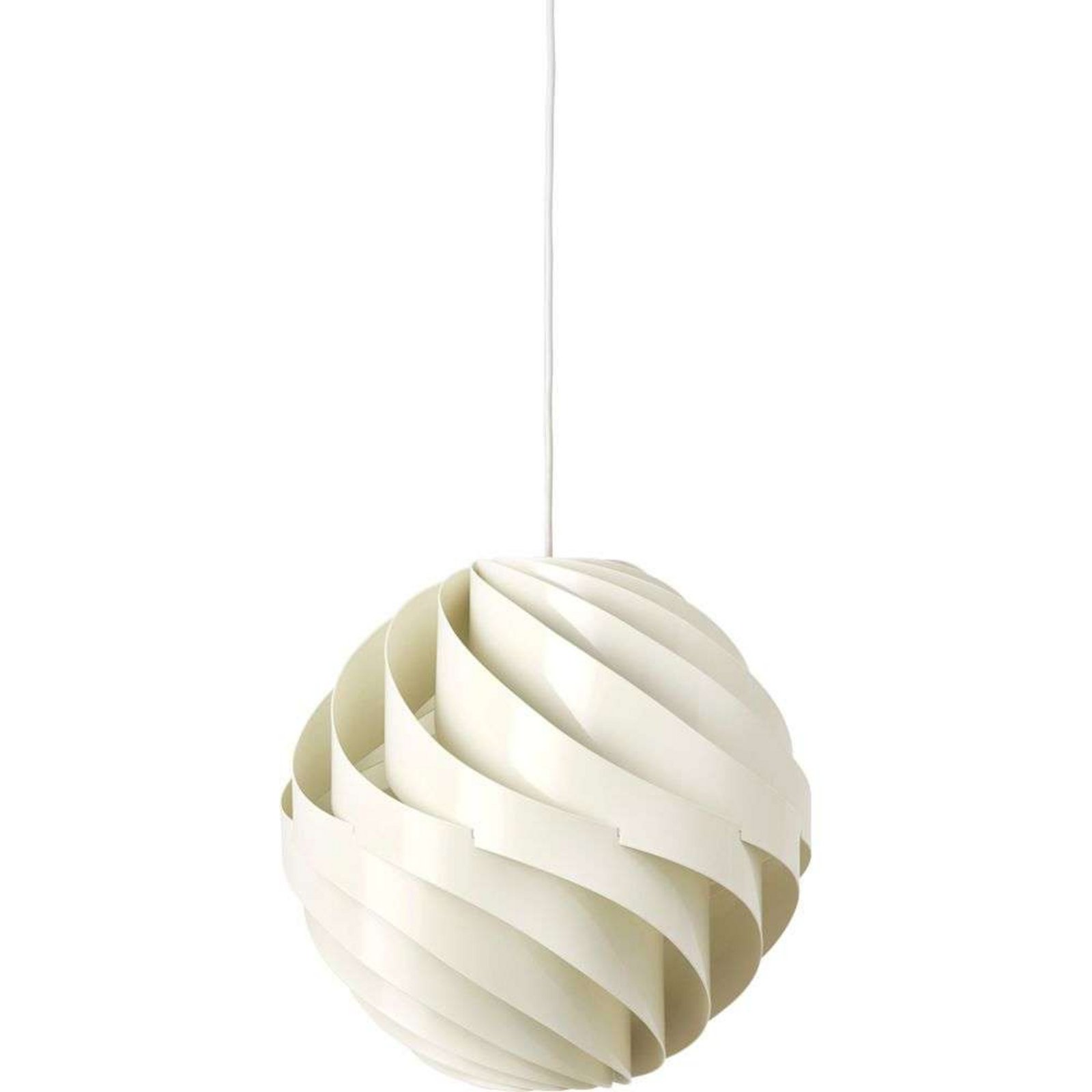 Turbo Lámpara Colgante Ø36 Glossy Alabaster White/White - GUBI