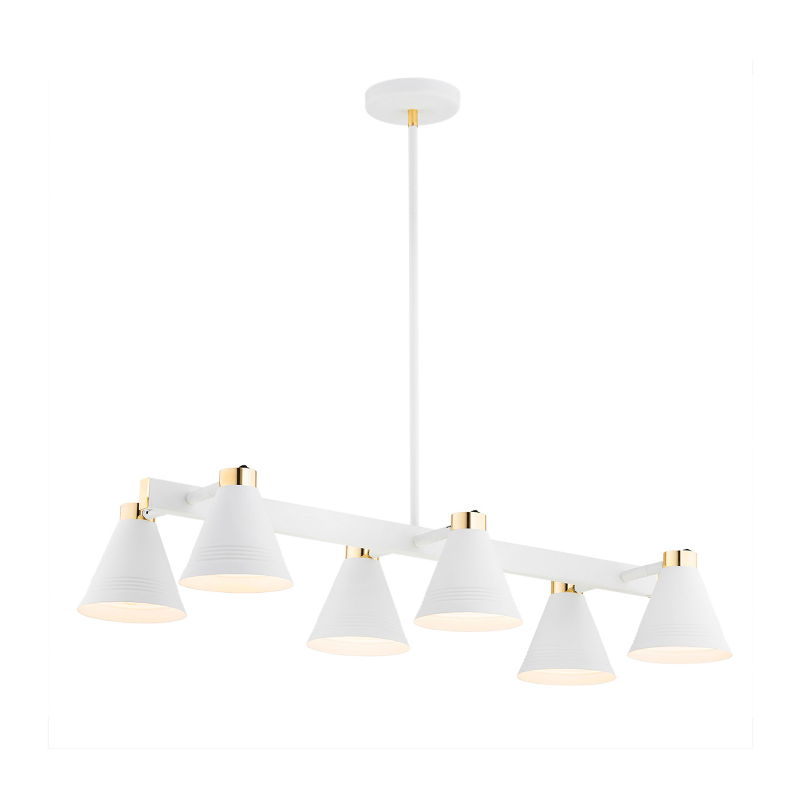 Avenidos hanglamp, 6-lamps, wit