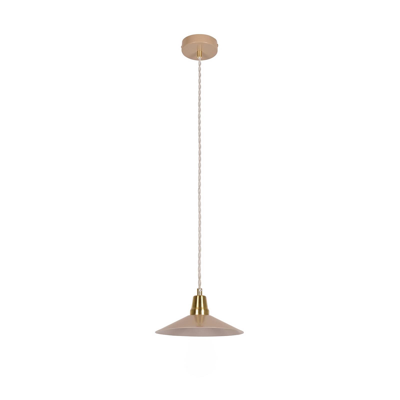 Hängeleuchte Claudette, cremefarben, Ø 22 cm, Metall