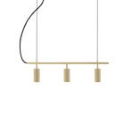 Hubble 3 Brass Hanging Light, Length 75 cm - Globen Lighting