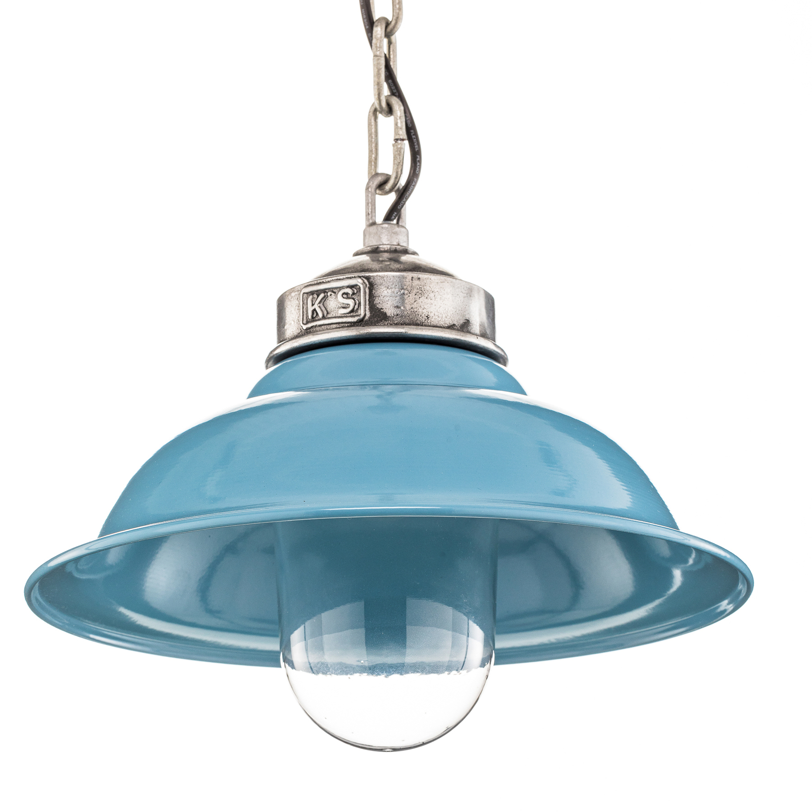 Niebieska lampa wisząca RETRO w stylu retro