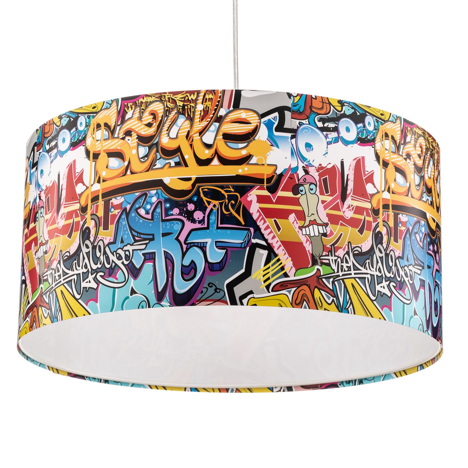 Lampa wisząca Graffiti z kolorowym nadrukiem foto