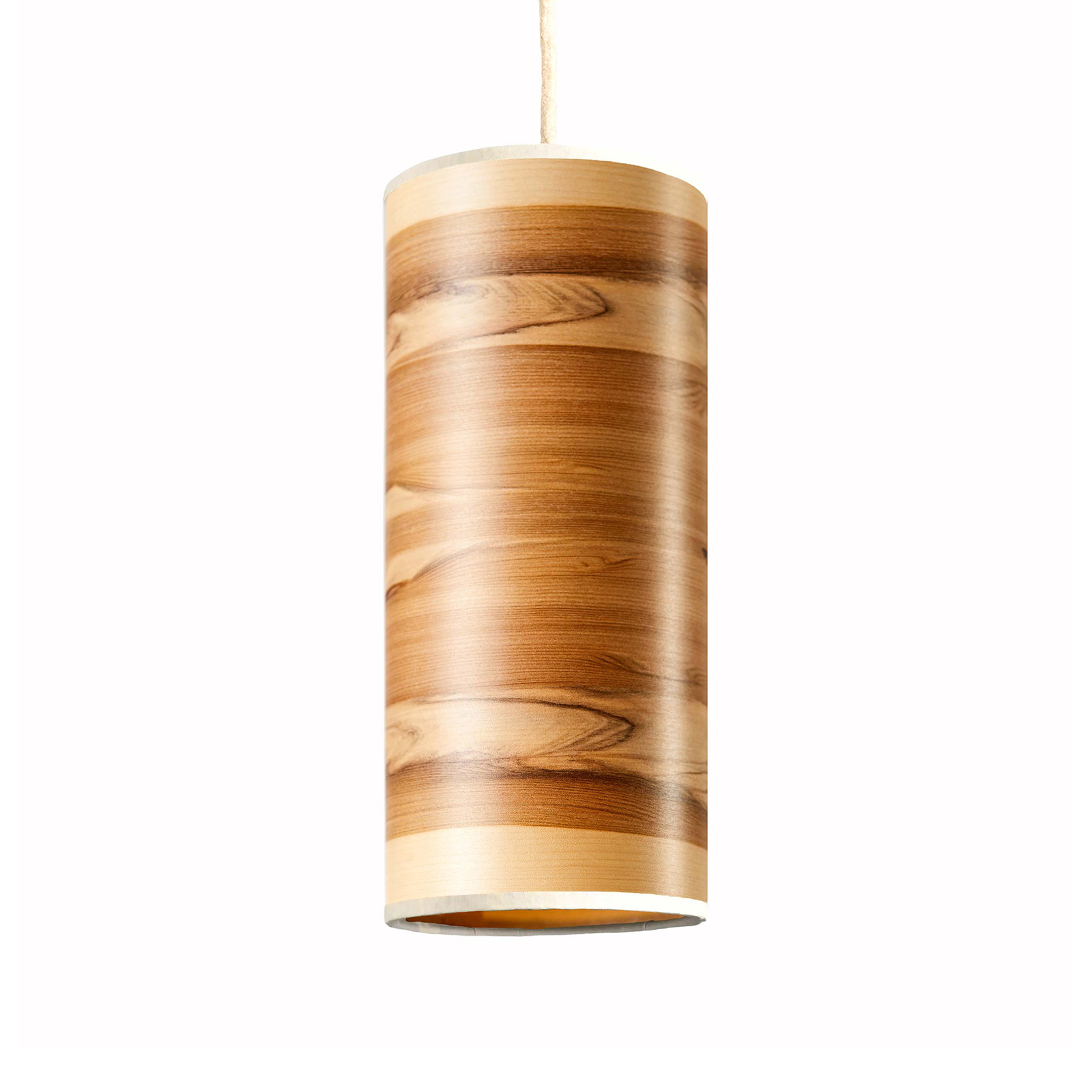 LeuchtNatur Nux hanging light, satin walnut/white