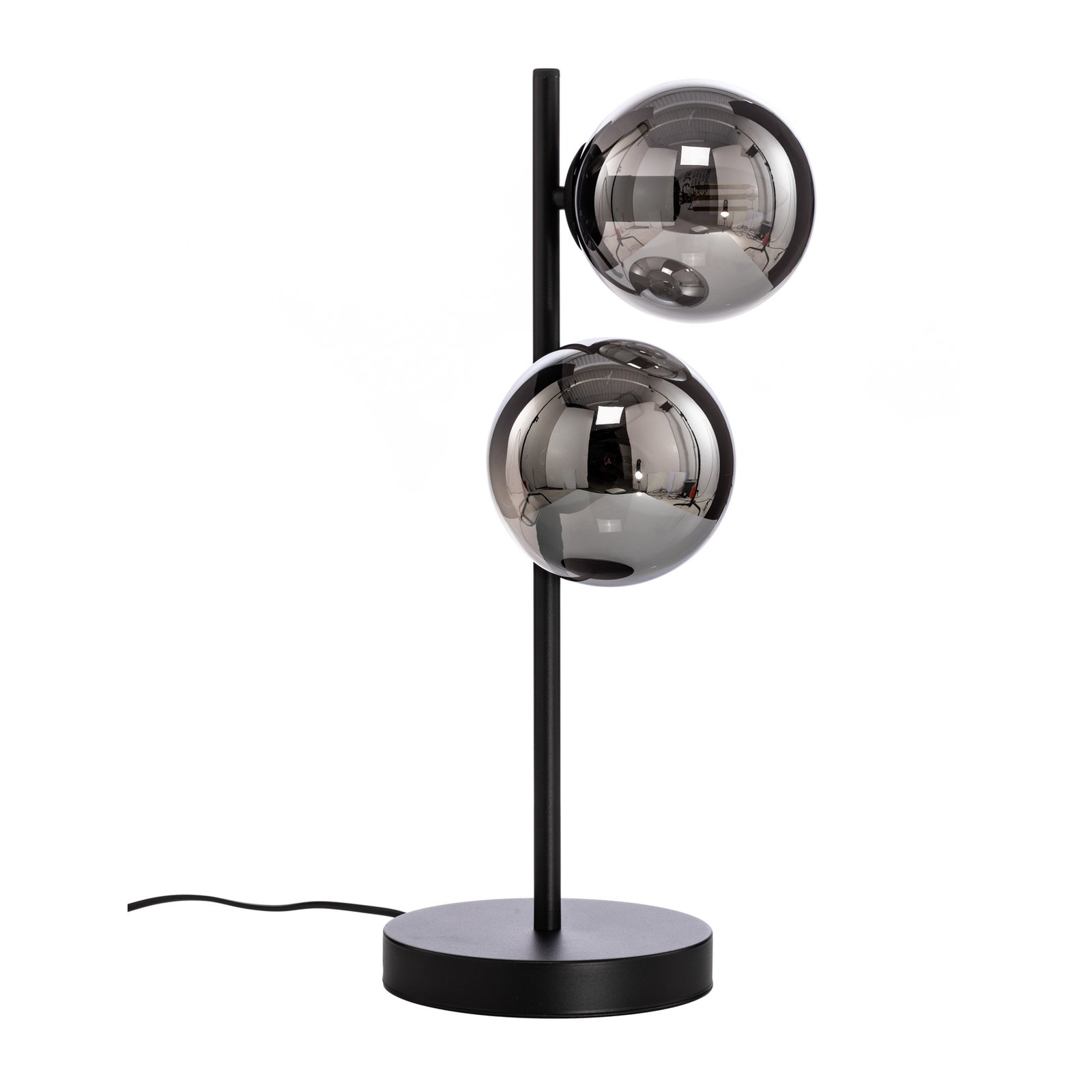Rossi tafellamp, 2-lamps, zwart/grafiet