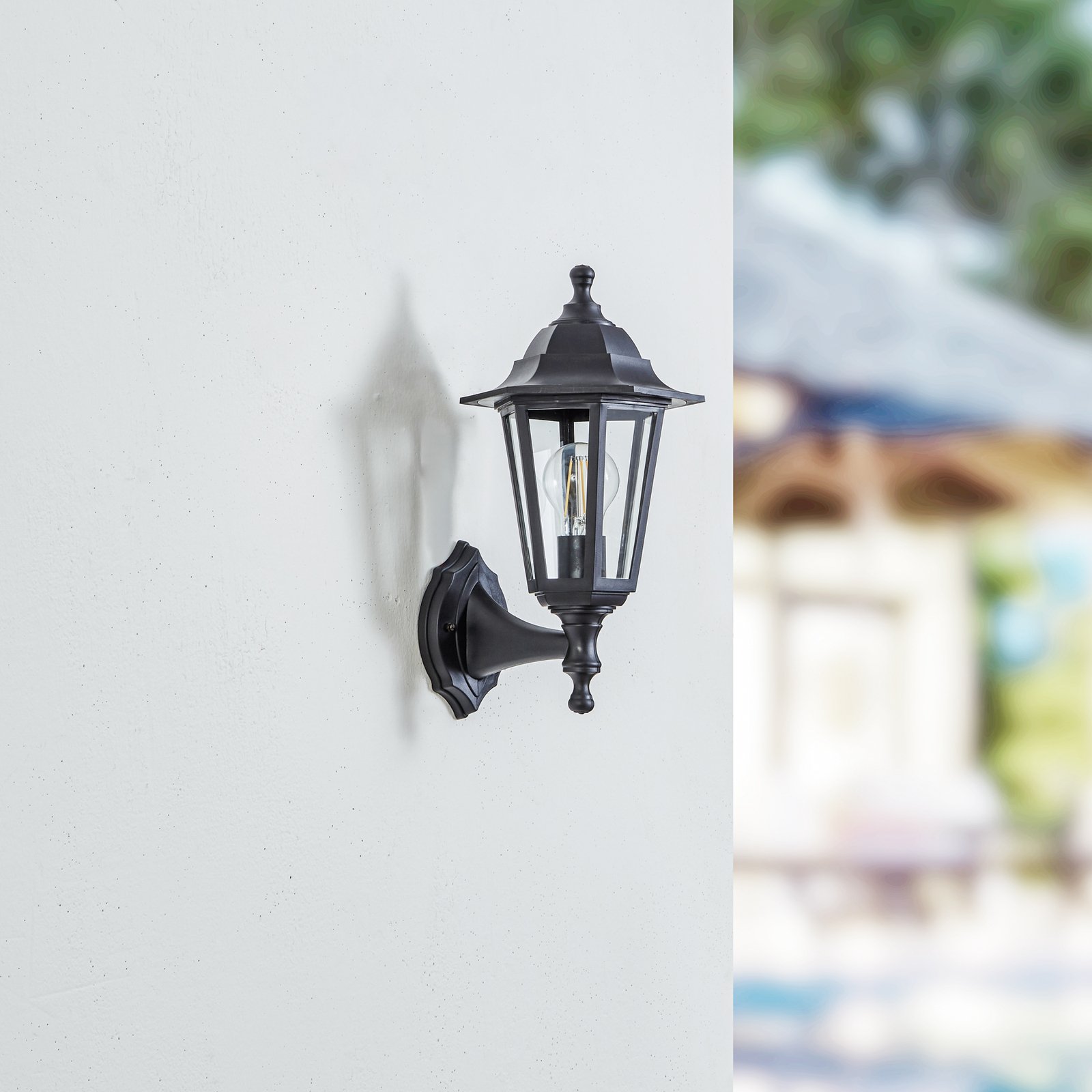 Nane Buiten Wandlamp Black - Lindby
