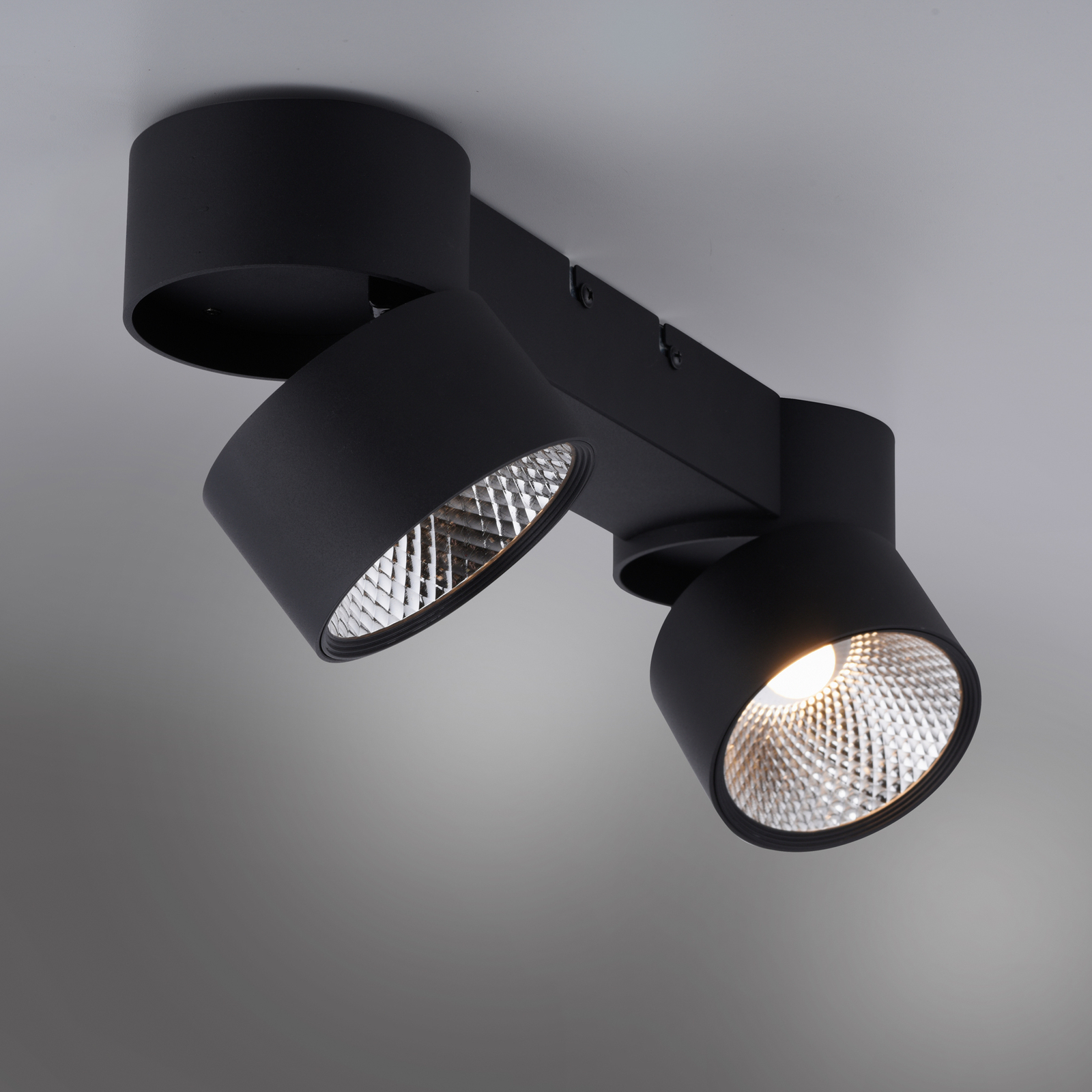 PURE Nola LED-loftlampe, 2 lyskilder, sort
