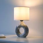 JUST LIGHT. Carara table lamp, ceramic base, grey