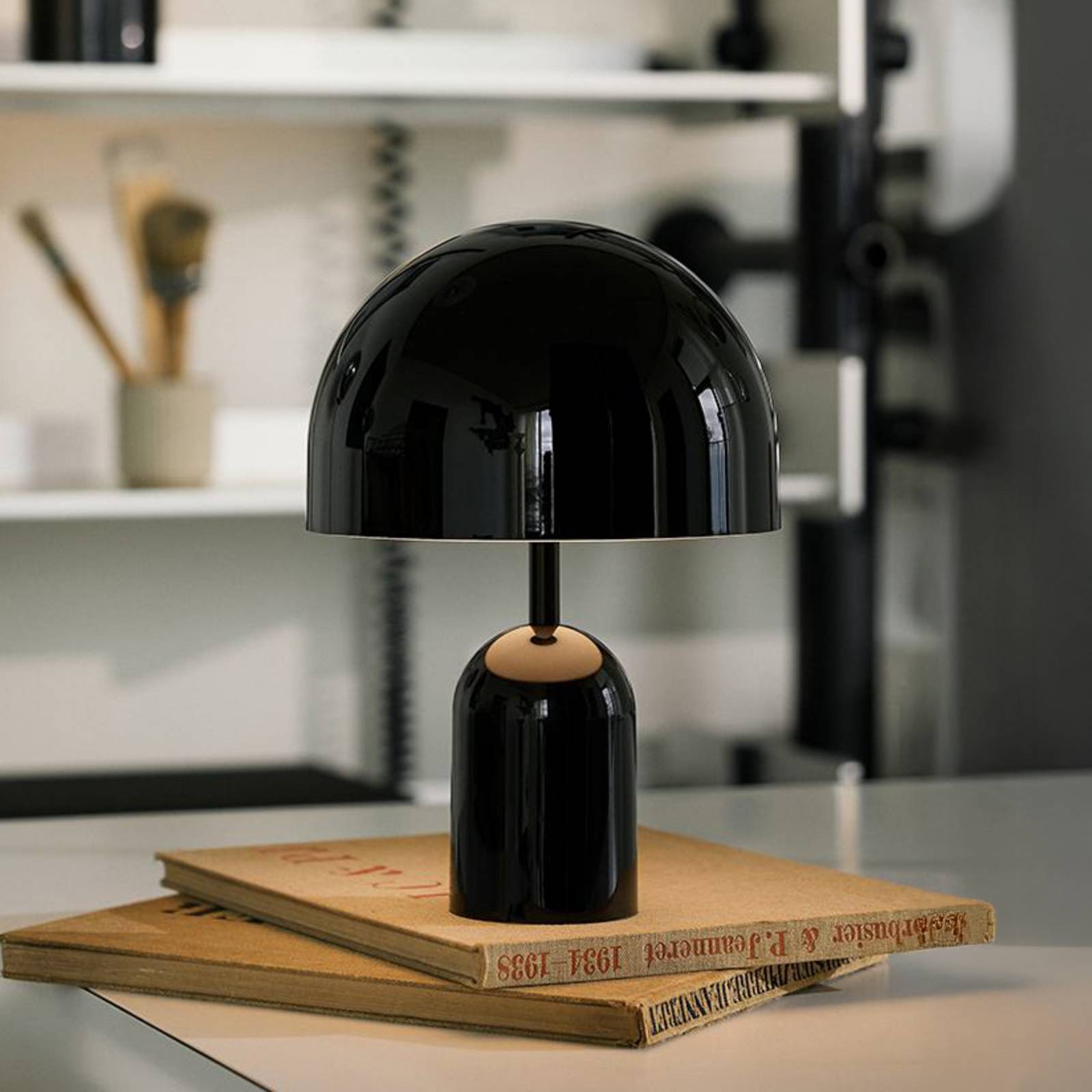 Tom Dixon LED-Akku-Tischlampe Bell Portable, schwarz, IP44 günstig online kaufen