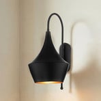 Vegglampe Olaf, svart, metall, høyde 48 cm