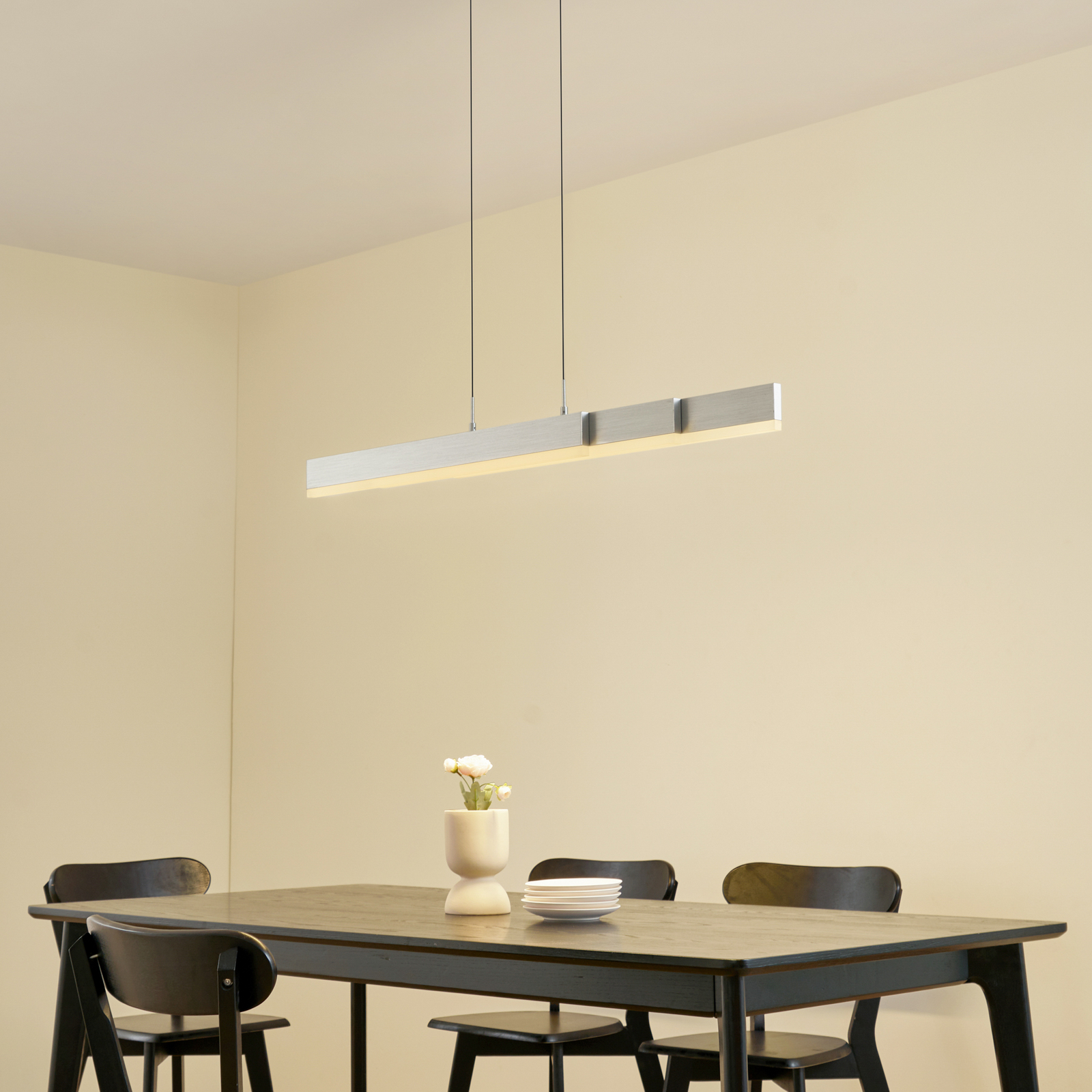 Lucande LED-hänglampa Torven, aluminium, CCT, dimbar
