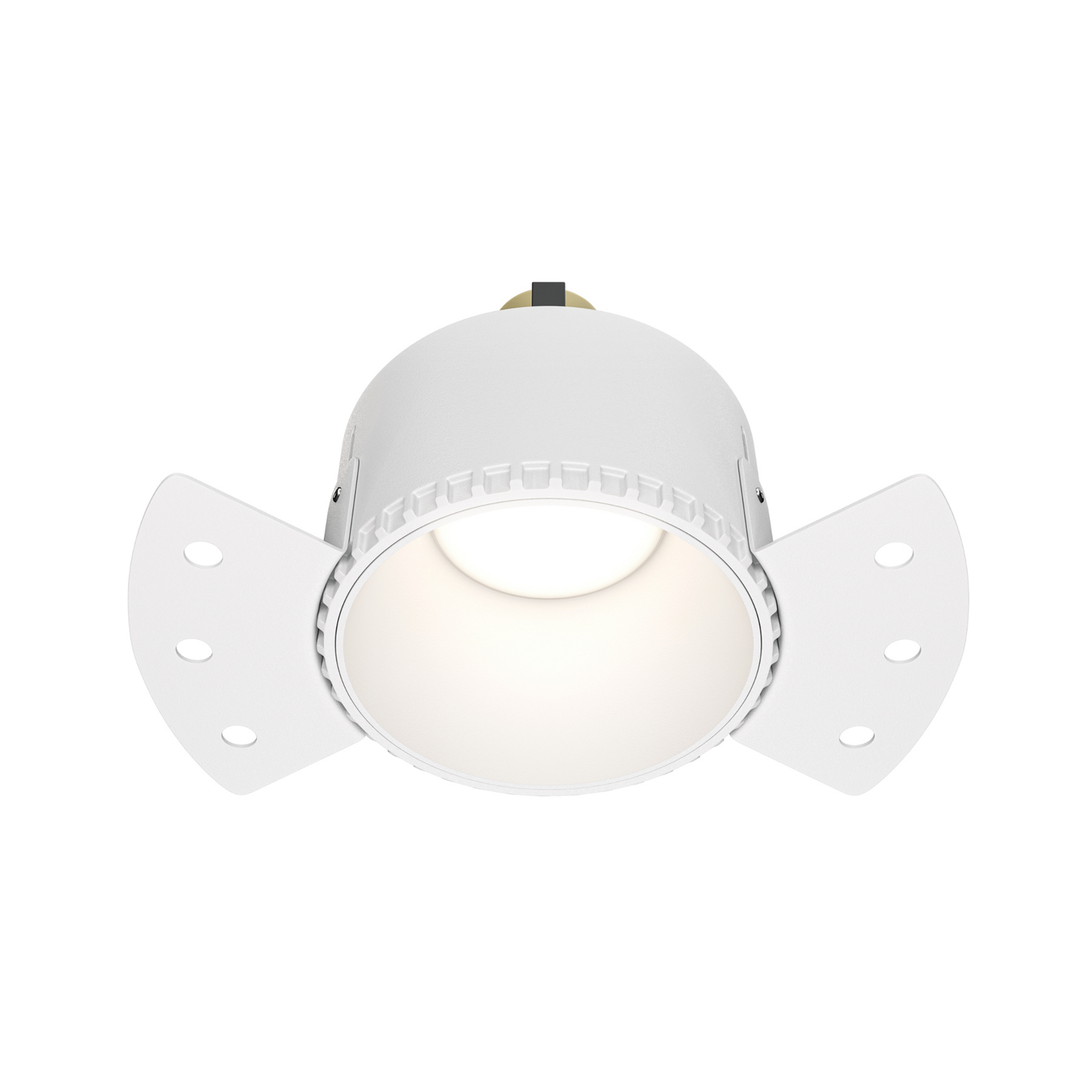 Maytoni χωνευτό φωτιστικό Share, λευκό/λευκό, Ø 14 cm, αλουμίνιο, GU10