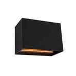 LED wall light Muro 3365, black, angular, G9, 2,700 K