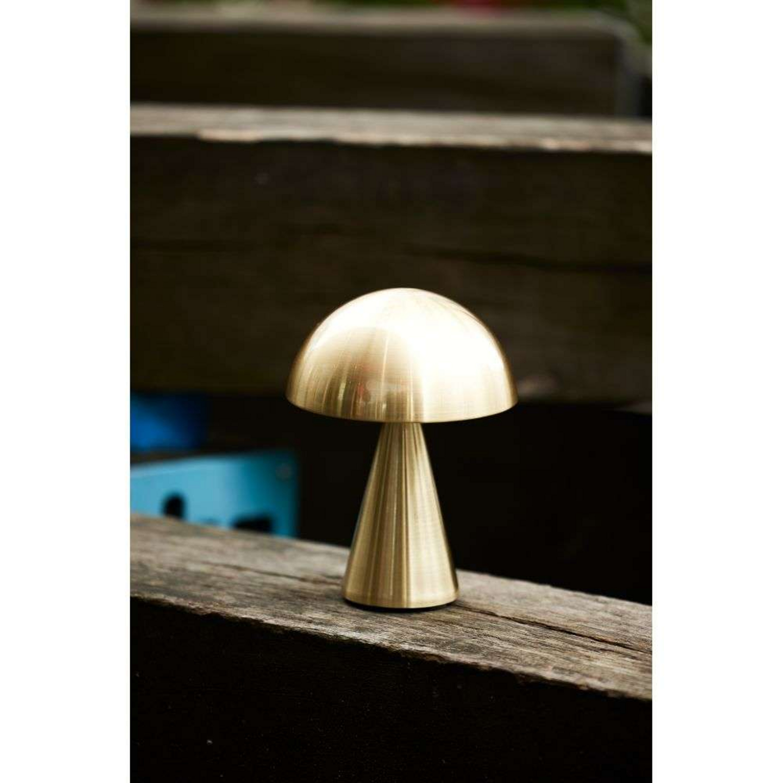 Mush LED Portable Table Lamp Dim. Brass - Hübsch