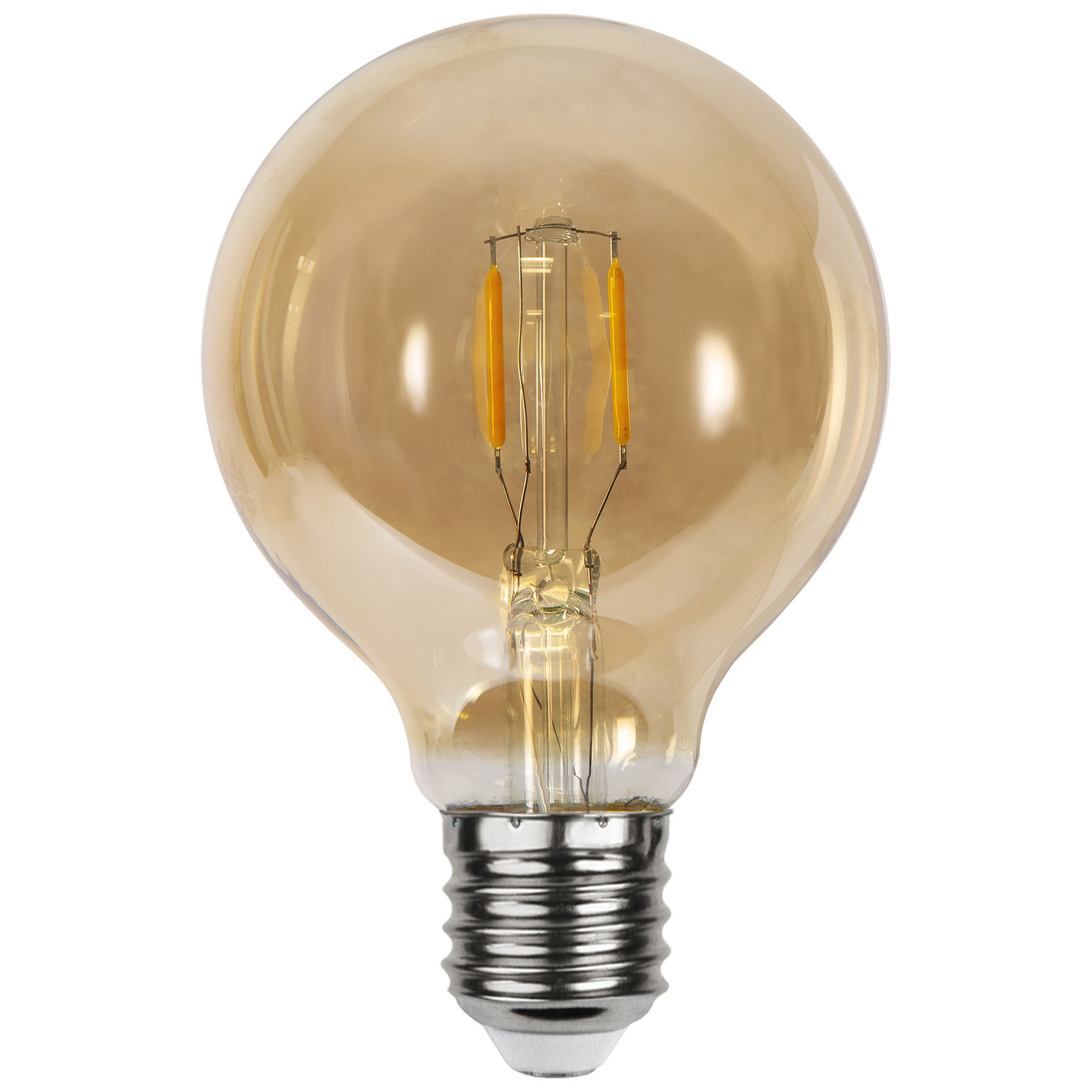 Ampoule LED E27 0,23W G80 filament 24V ambre lot 4