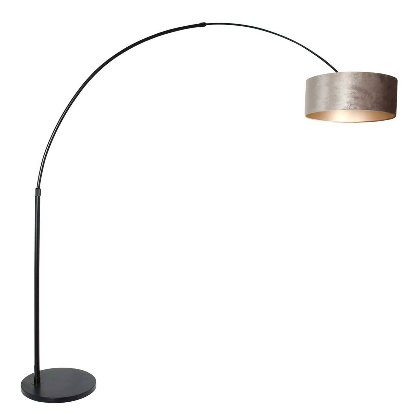 Bogen-Stehlampe Sparkled Light schwarz/silber