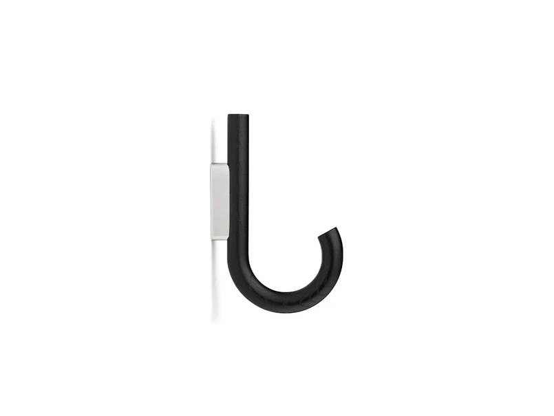 Produktfoto för Gejst - Hook Hanger - Galge - Black hook / Chrome wall mount - L2 x D12,8 x H19 cm
