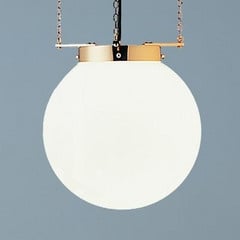 Lámpara colgante estilo Bauhaus latón 35 cm