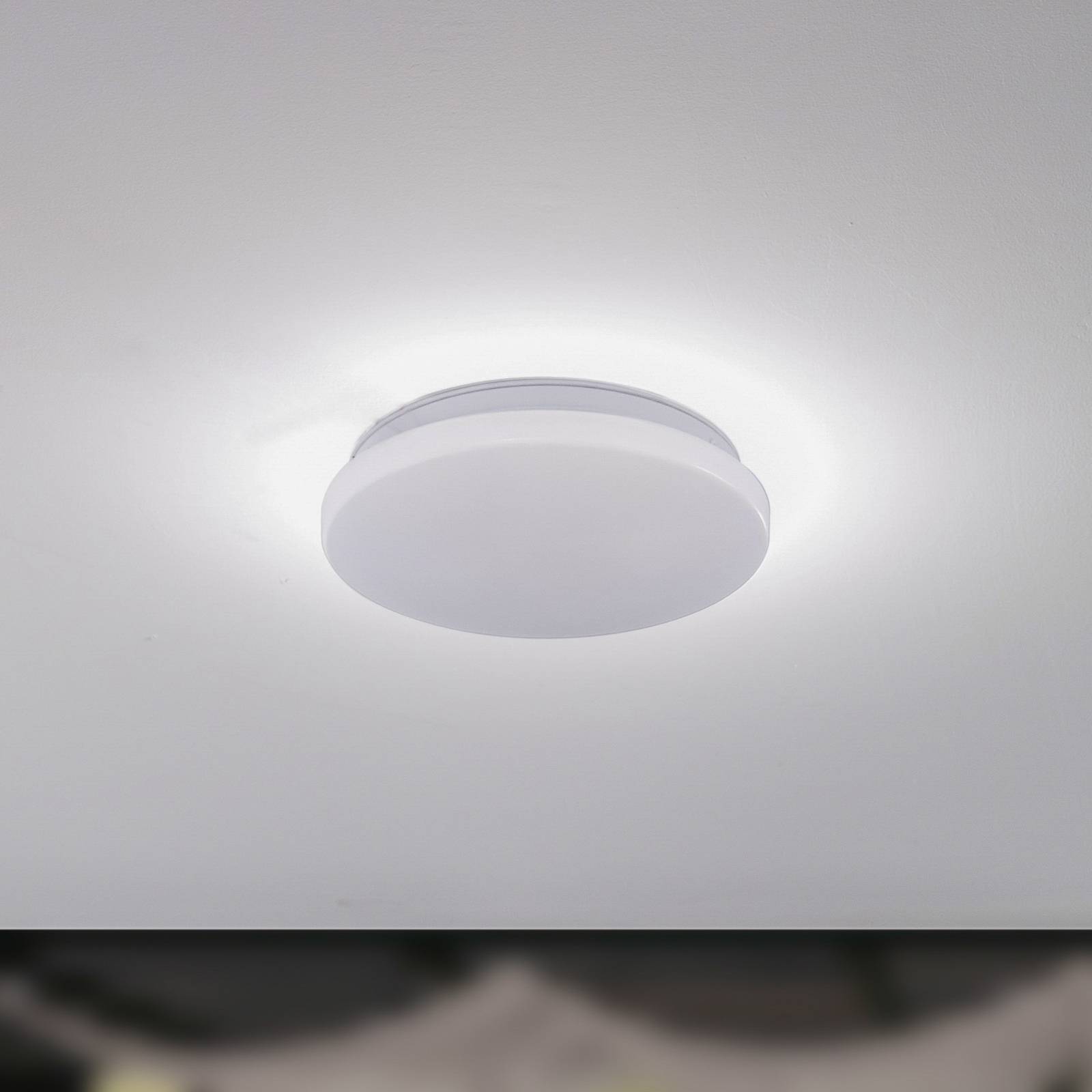 Lindby LED-taklampa för utomhusbruk Kirkola 4000 K Ø 26 cm vit