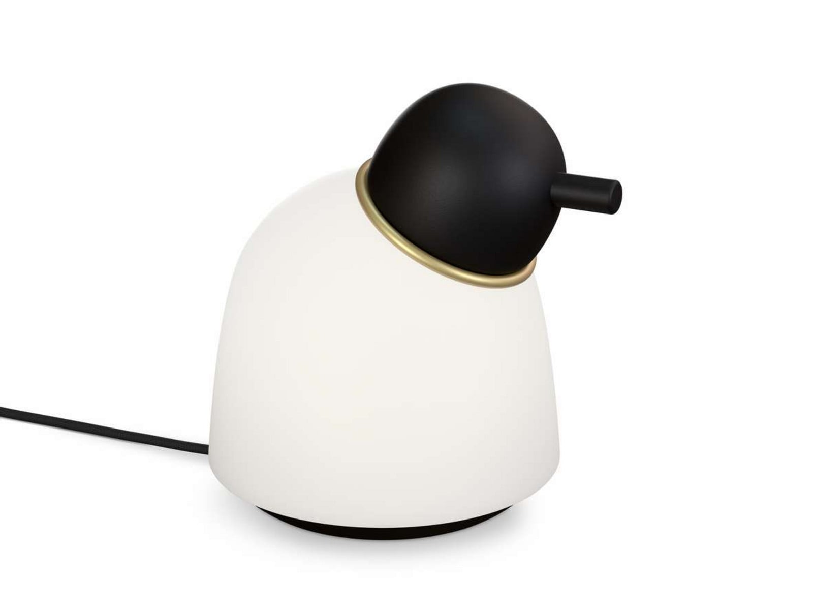 Bird Tischleuchte H21,5 Black/Brass/Opal Belid - Schlafzimmer - Metall