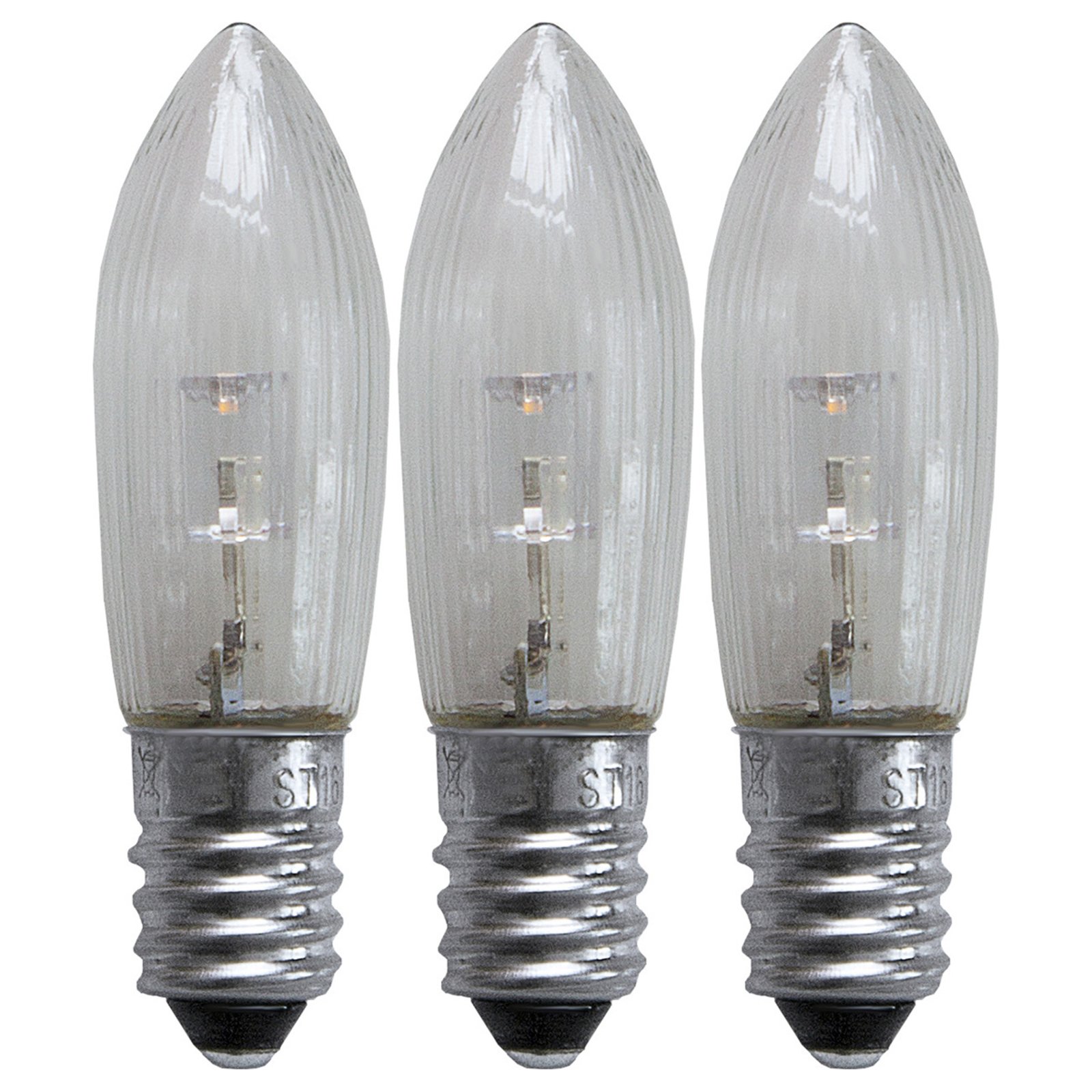 LED-ersättningslampa E10 0,2 W 2 100 K 3-pack