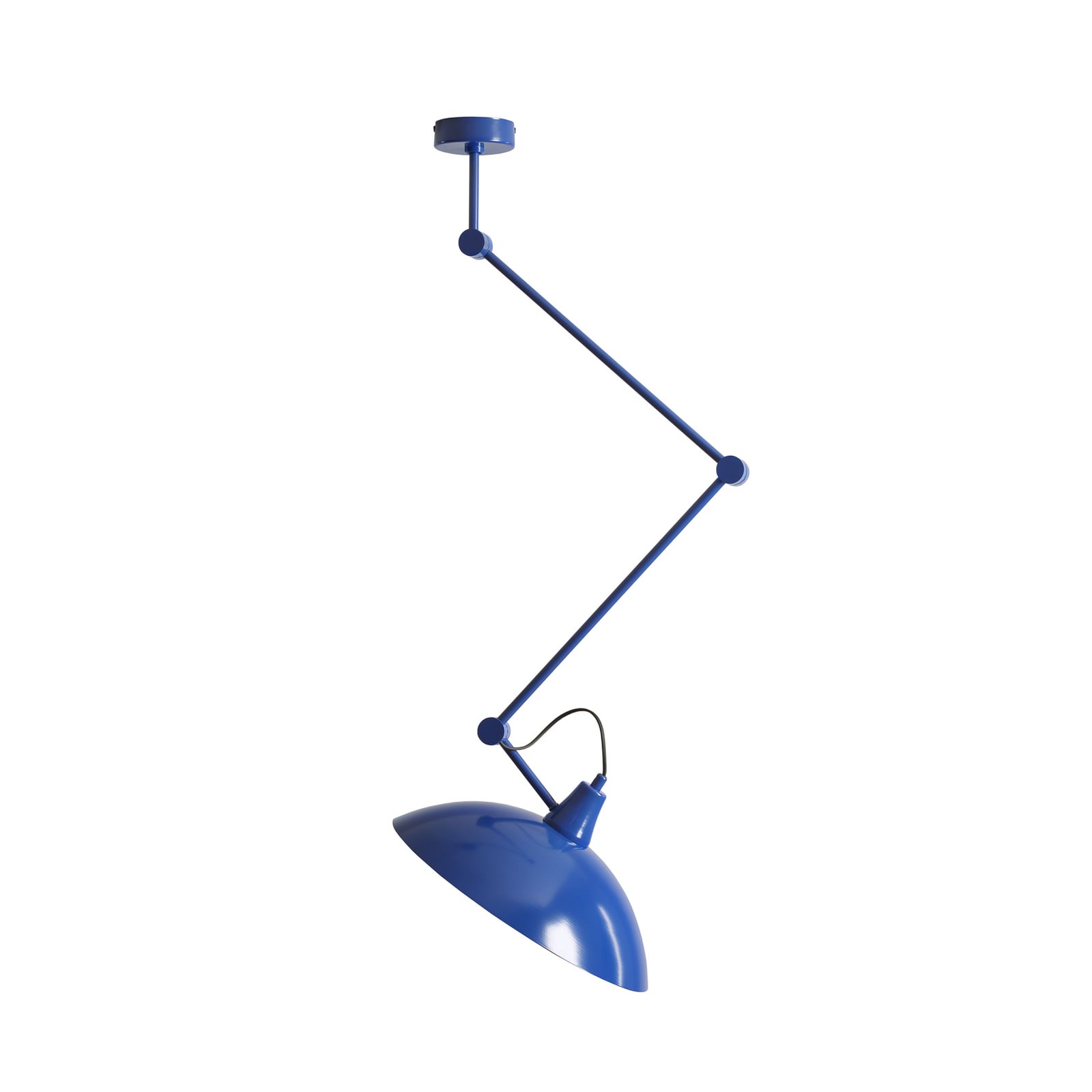 Viseća lampa Melos, plava, Ø 36 cm, metalna - Aldex